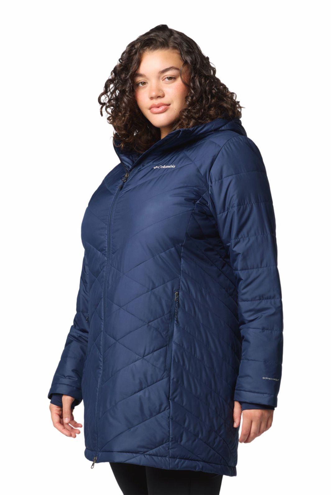 Manteau Long avec Capuchon Heavenly Taille Plus - Collegiate Navy