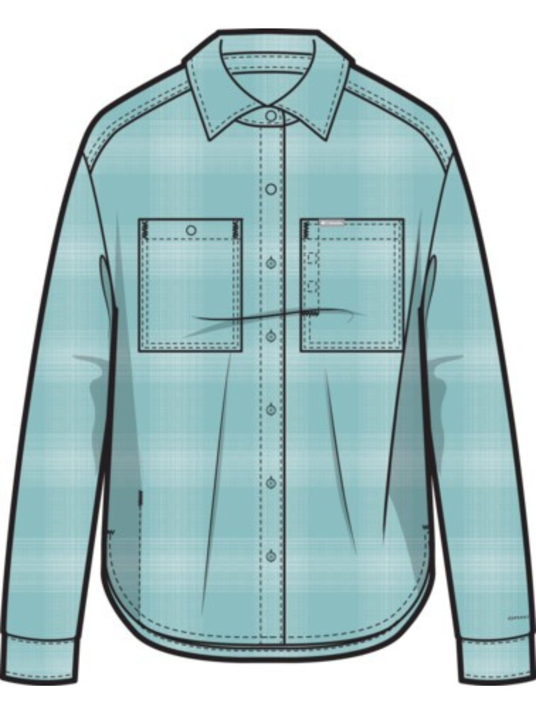 Plus Size Silver Ridge Utility Patterned Shirt - Spray Large Blur Check