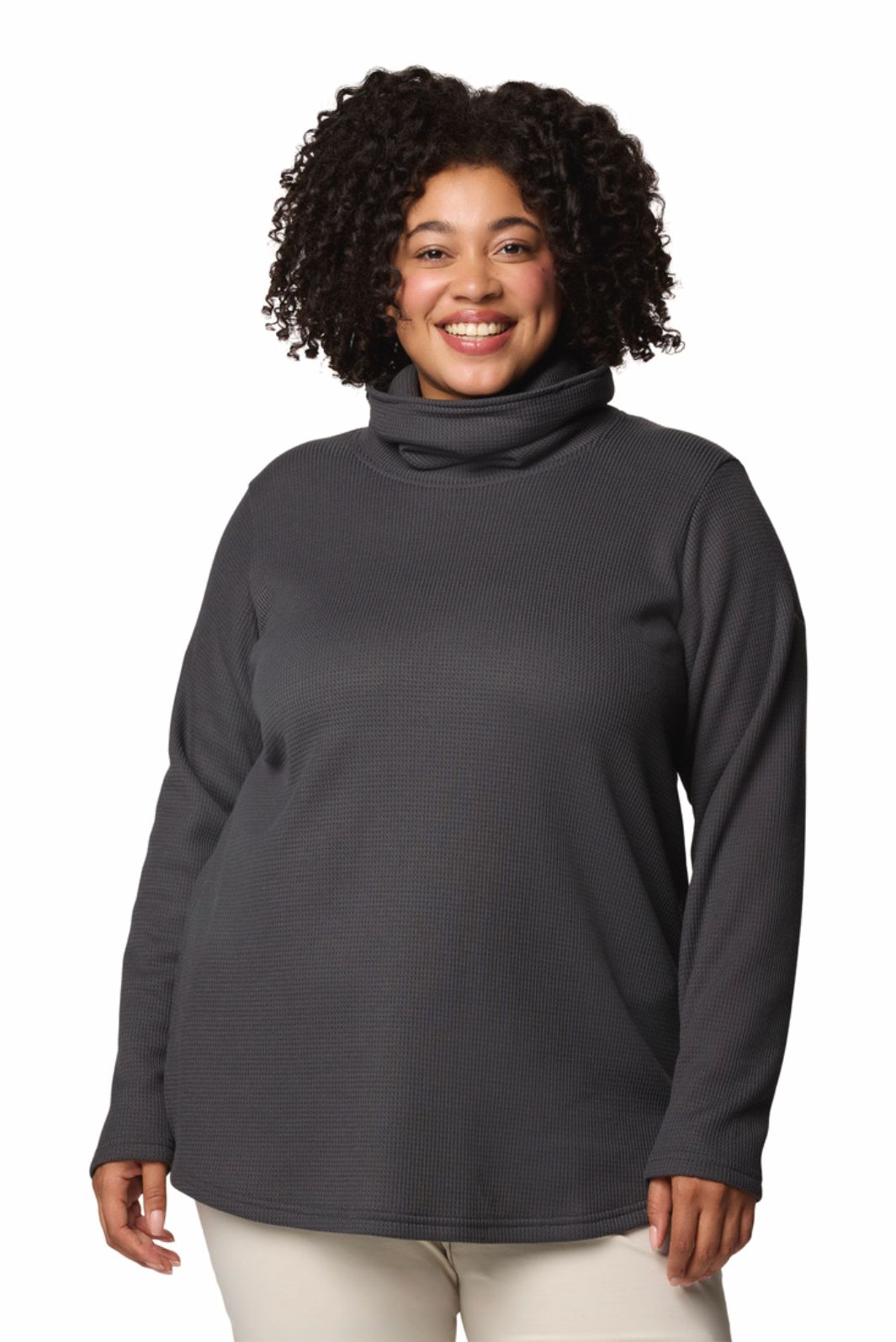 Chandail M/L Col Bénitier Gaufré Holly Hideaway Taille Plus - Shark