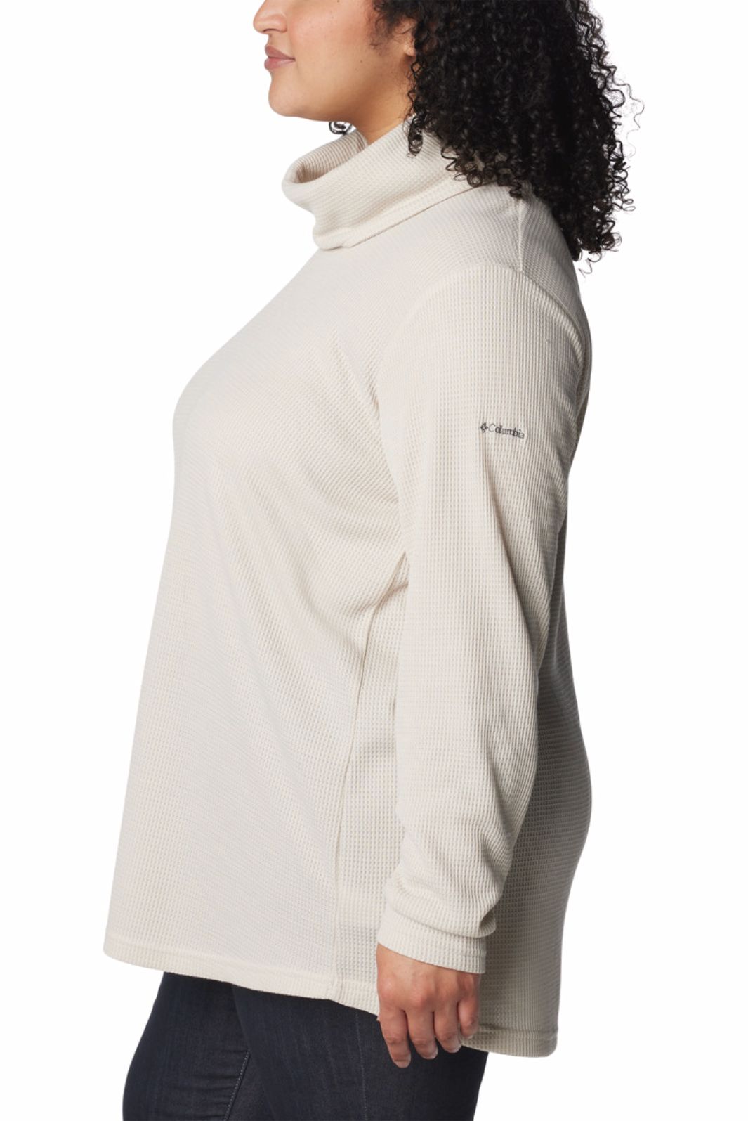 Chandail M/L Col Bénitier Gaufré Holly Hideaway Taille Plus - Dark Stone