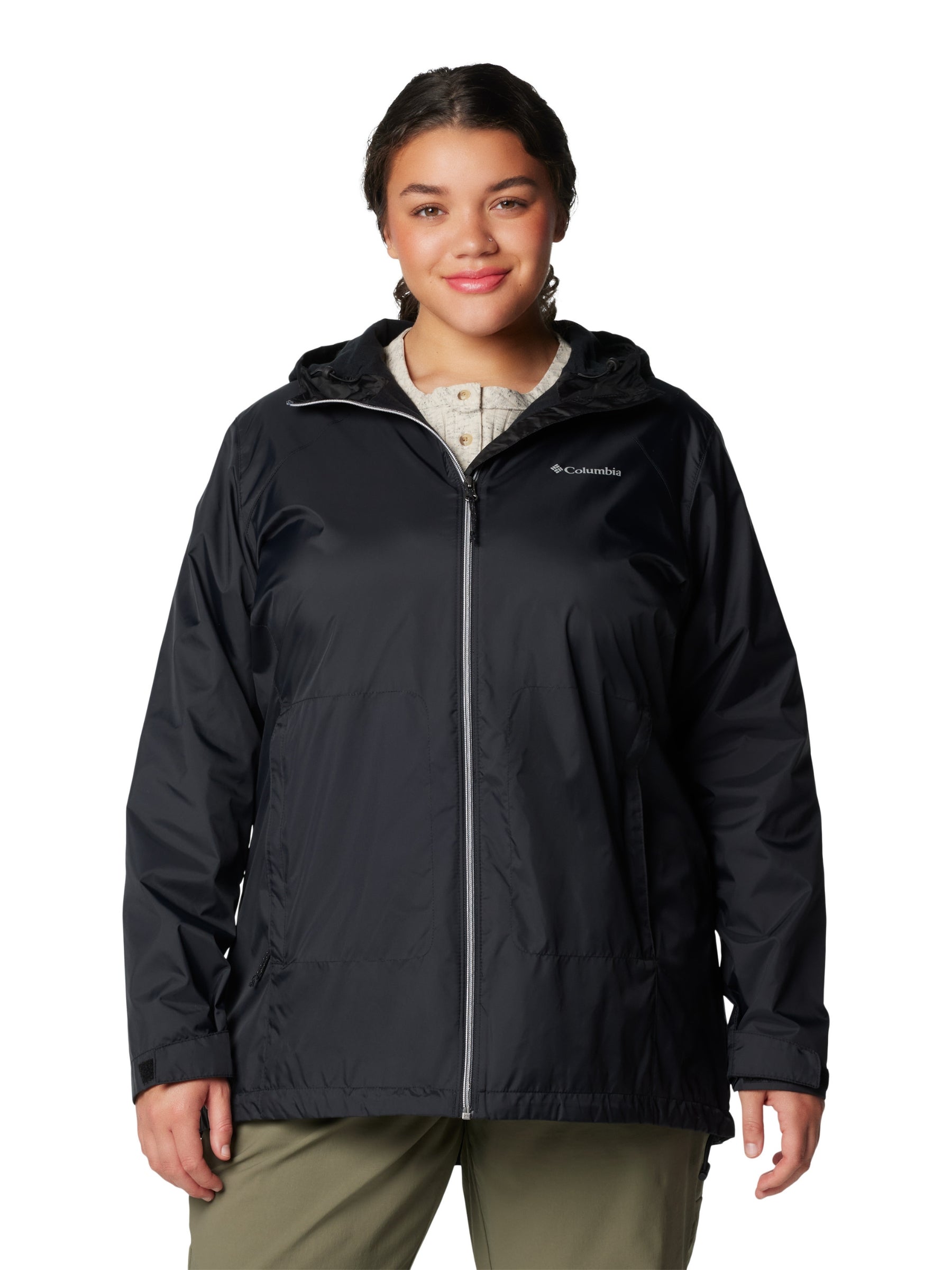 Switchback II Plus Size Lined Long Coat Black