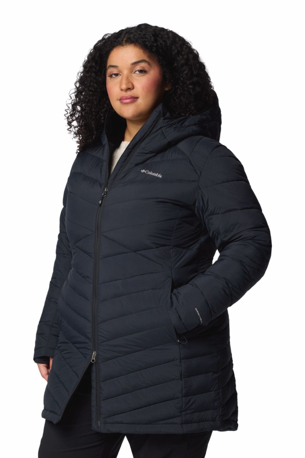 Manteau à Capuchon Joy Peak II Long Taille Plus - Black