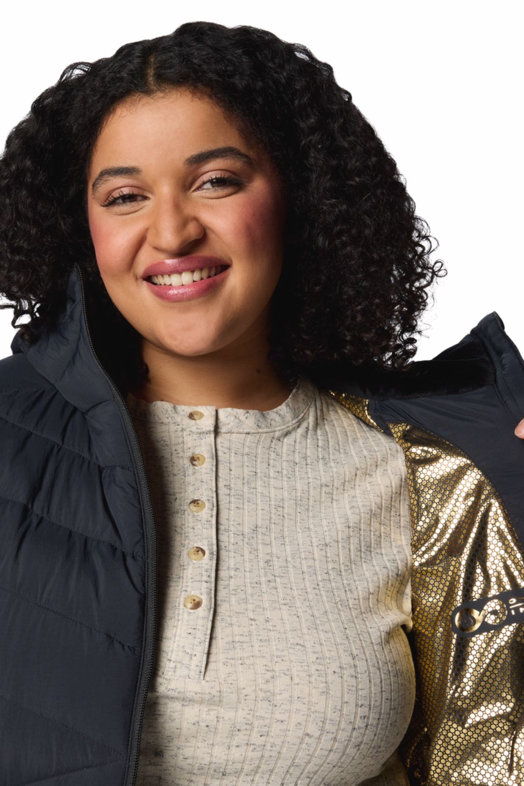 Manteau à Capuchon Joy Peak II Long Taille Plus - Black