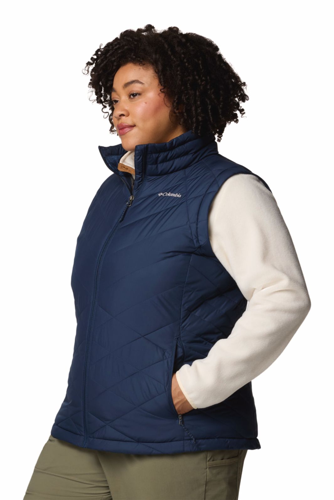 Columbia Women's Plus Size Heavenly II Sleeveless Vest - Collegiate Navy