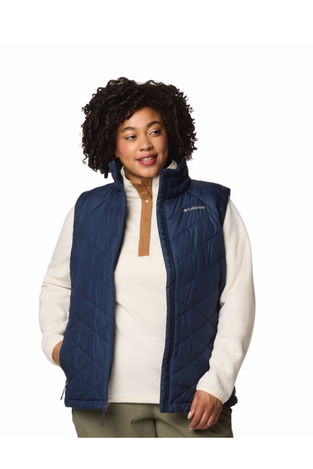 Columbia Women's Plus Size Heavenly II Sleeveless Vest - Collegiate Navy