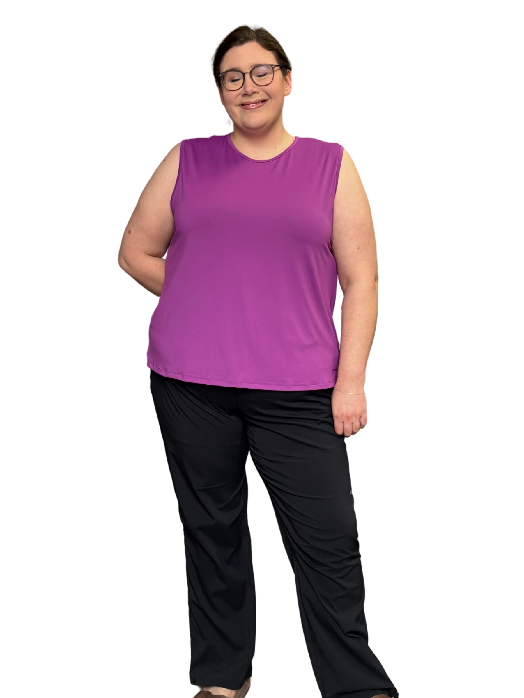 Chill River II Plus Size Tank Top - Razzle