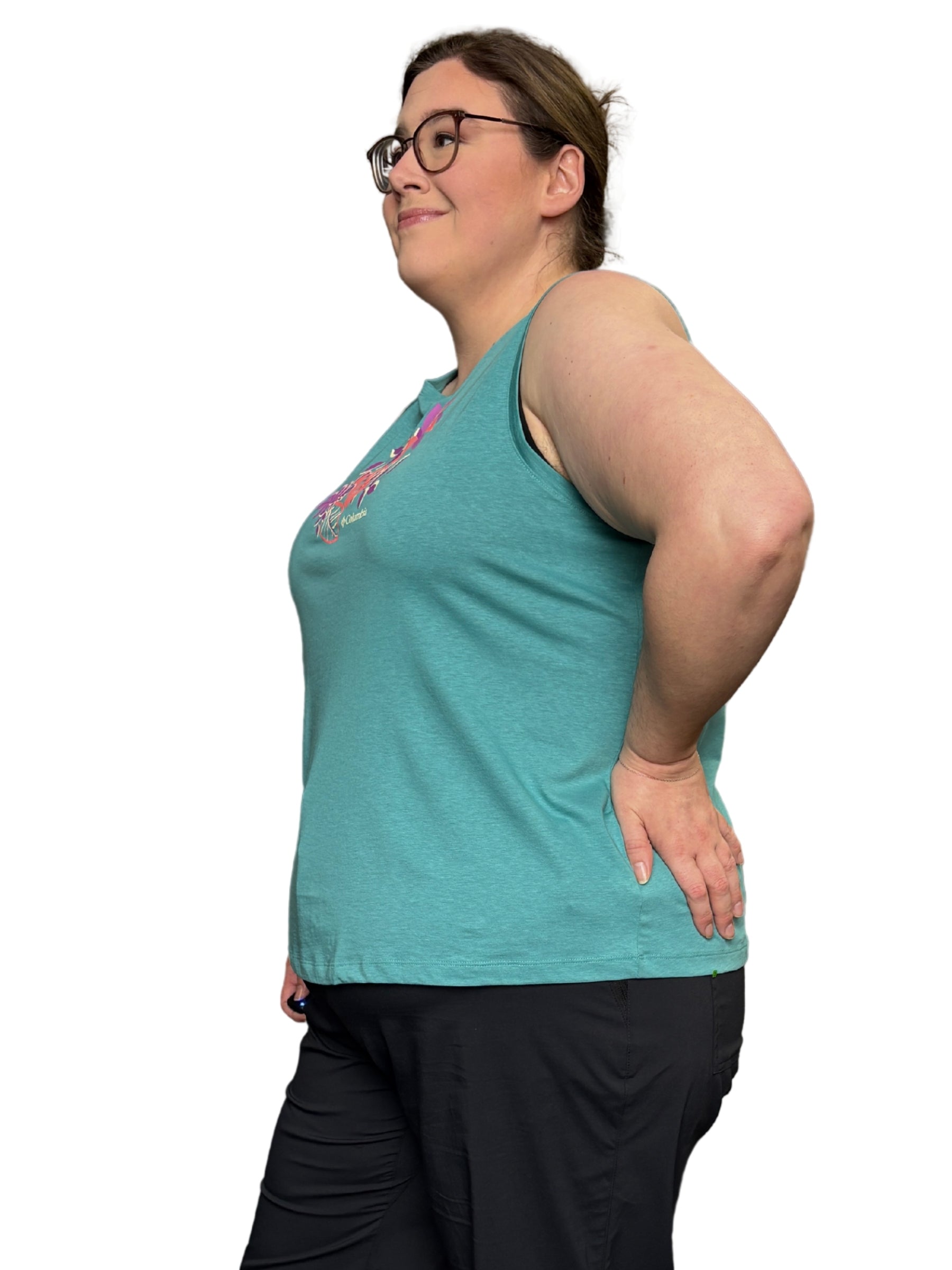 Camisole Graphique Ruby Springs Taille Plus - Teal - Botanical