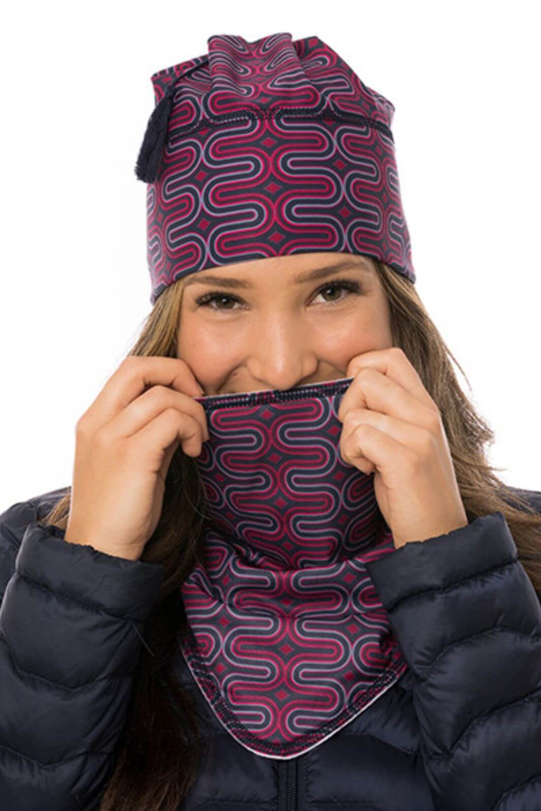 Masque Bandana Moto Doublé Polaire Bleu Blanc – Coupe-vent, Neuf Avec étiquettes, Fait Main