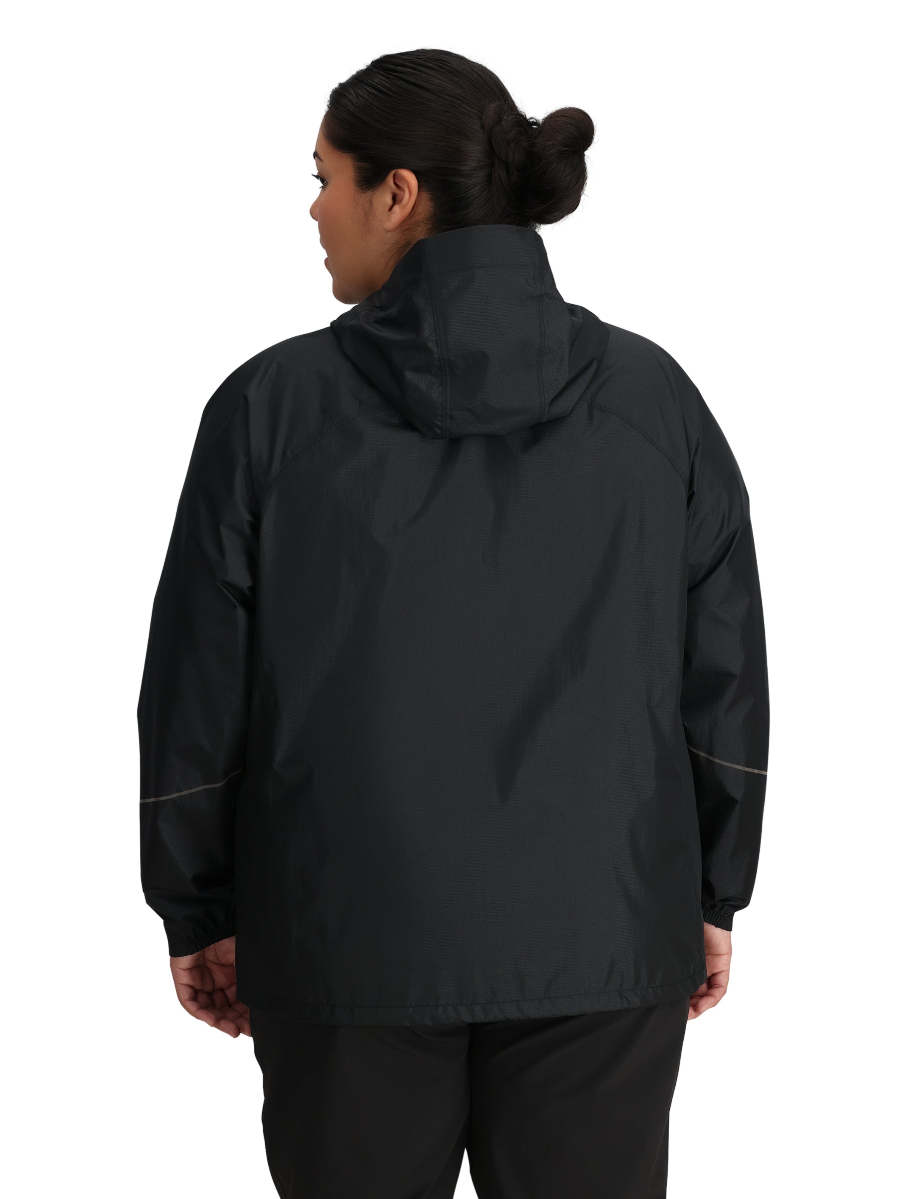 Helium Rain Plus Size Raincoat - Black