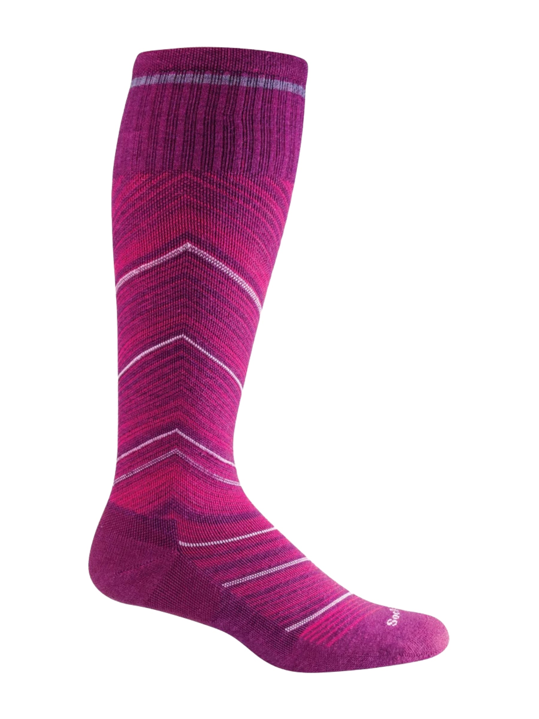 Moderate Graduated Compression Stockings Wide Calf - Purple