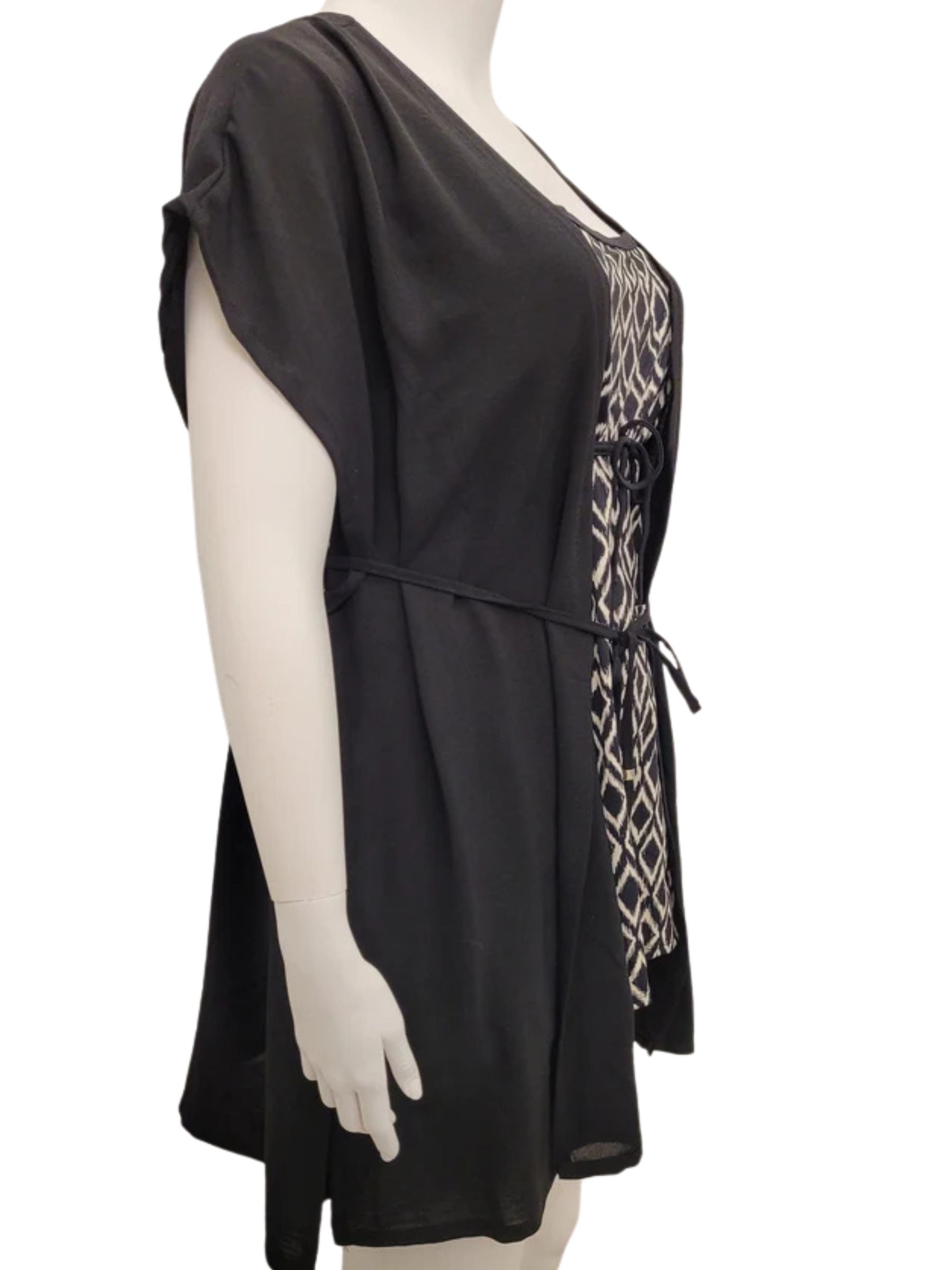 Cache Maillot Seaspice Avec Ceinture Taille Plus (Noir) de Cover Me