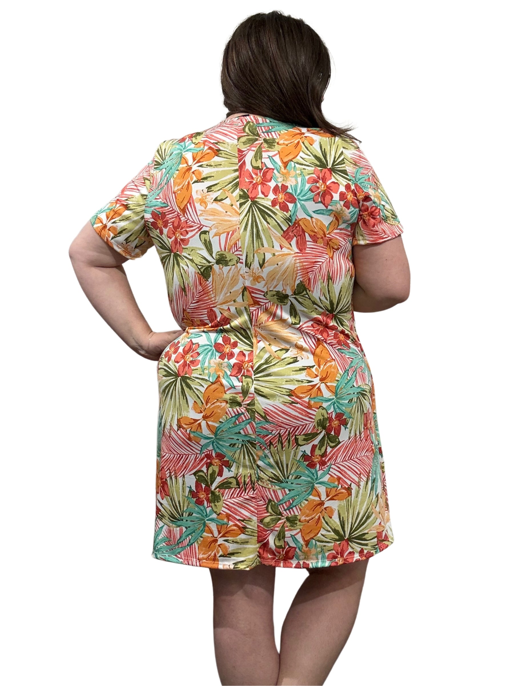 Cache-Maillot Garden Party Courte Taille Plus - Floral
