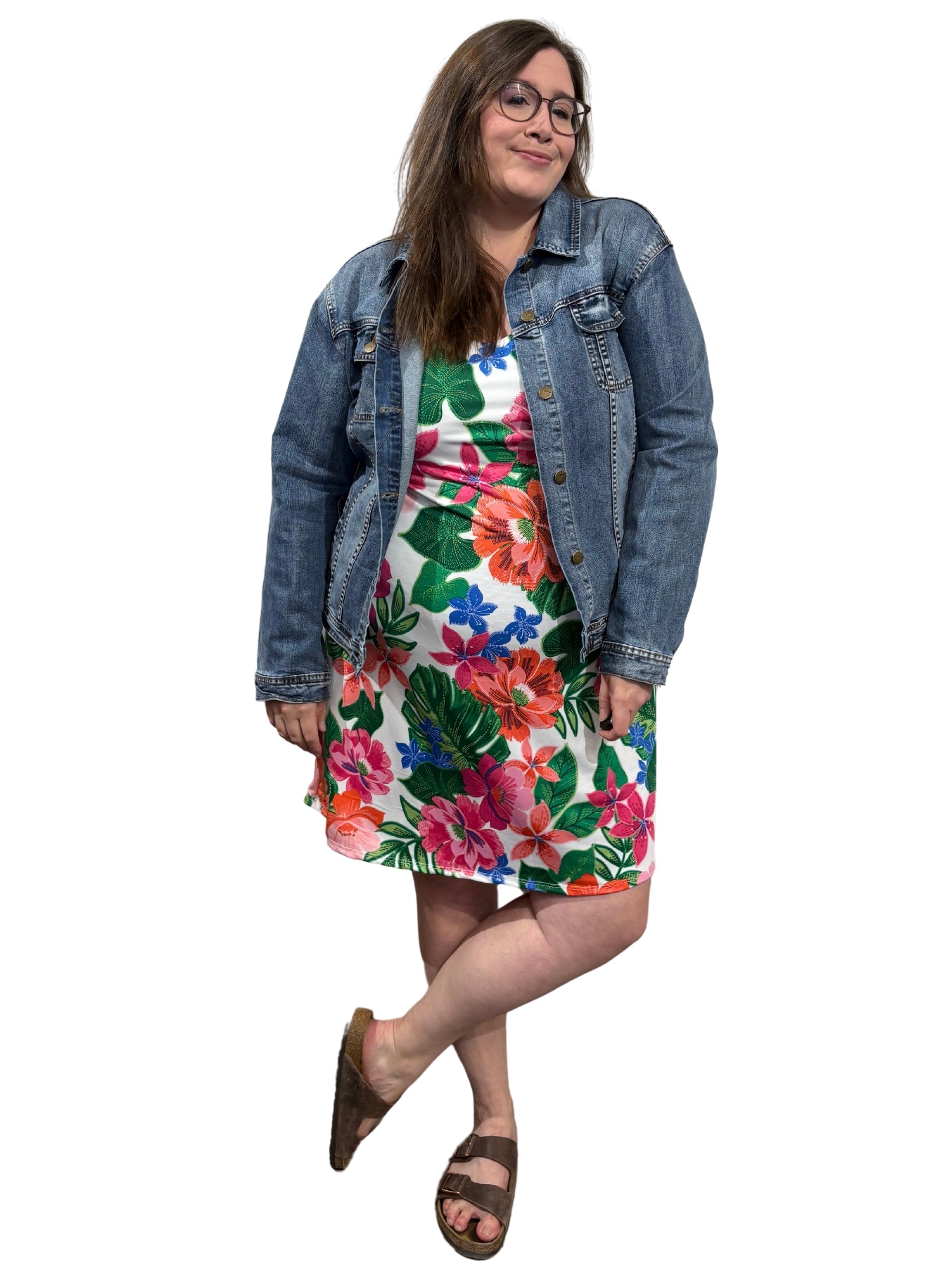 Garden Party Plus Size Round Neck Cover-Up - Summer