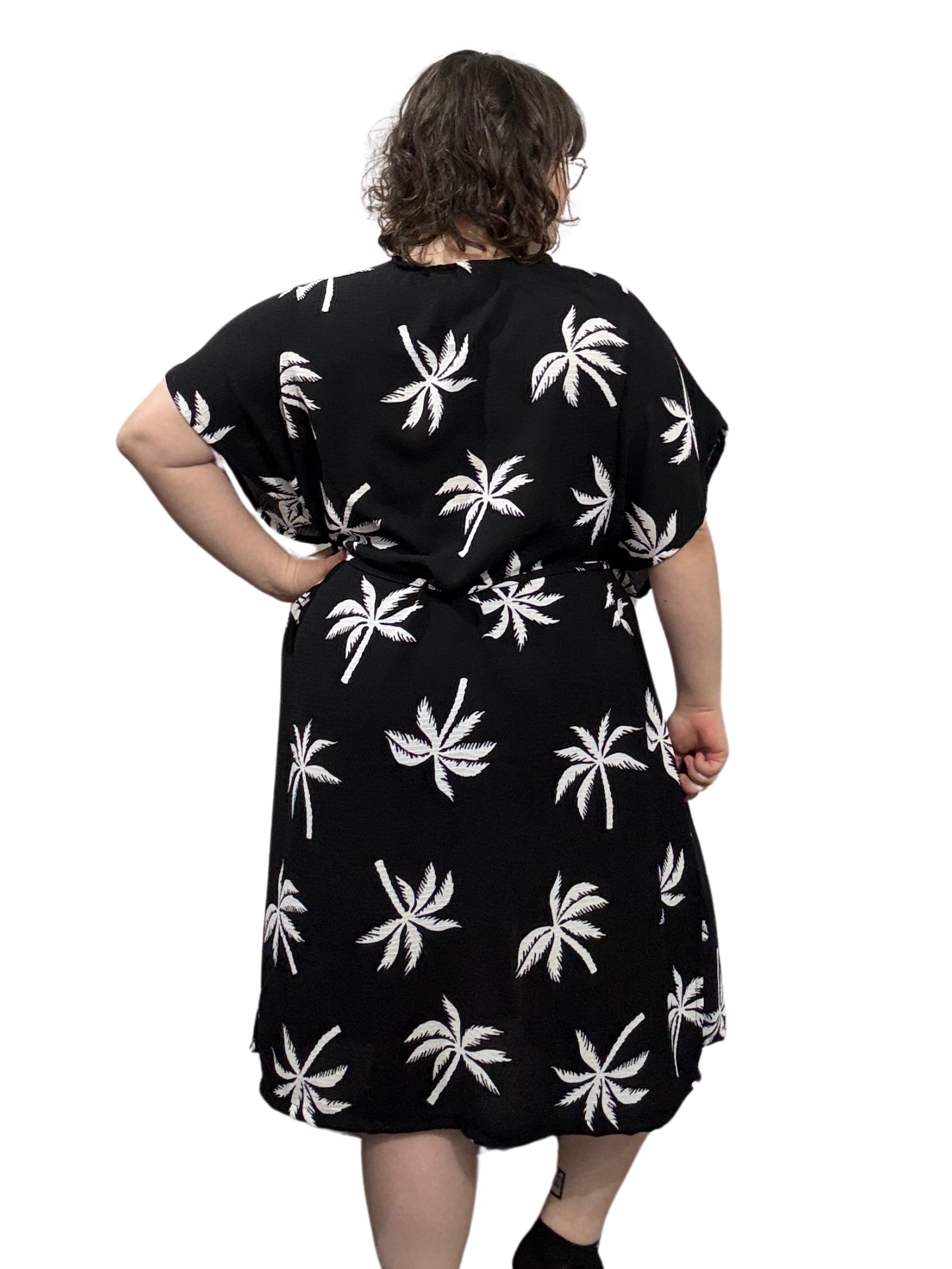 Plus Size Palm Linen Swimsuit Cover Up from Cover Me