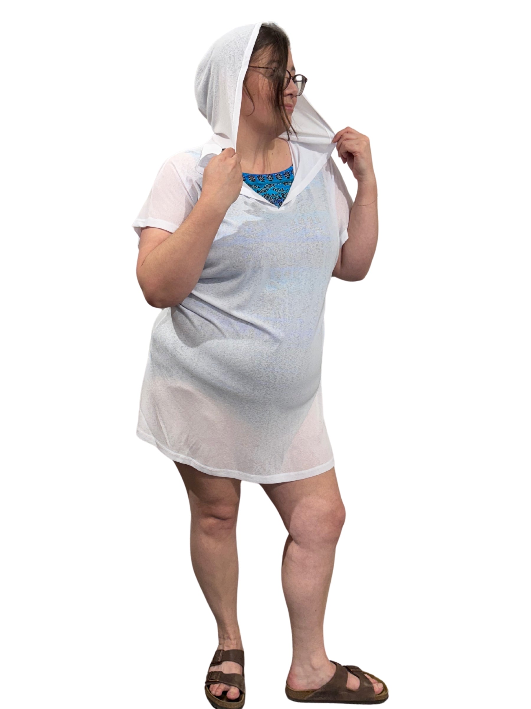 Cache Maillot Sandbanks À Capuchon Taille Plus - Blanc