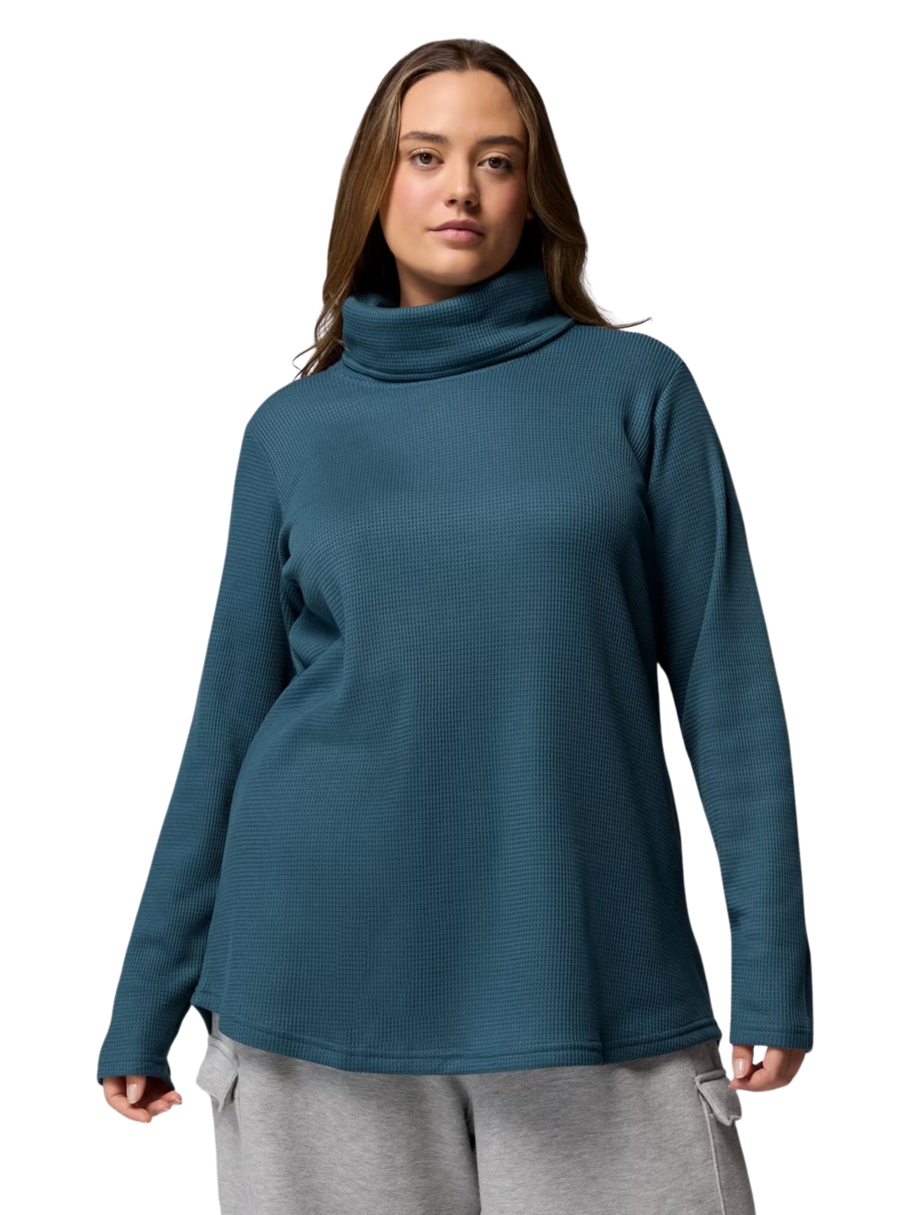 Chandail M/L Col Bénitier Gaufré Holly Hideaway Taille Plus - Everblue