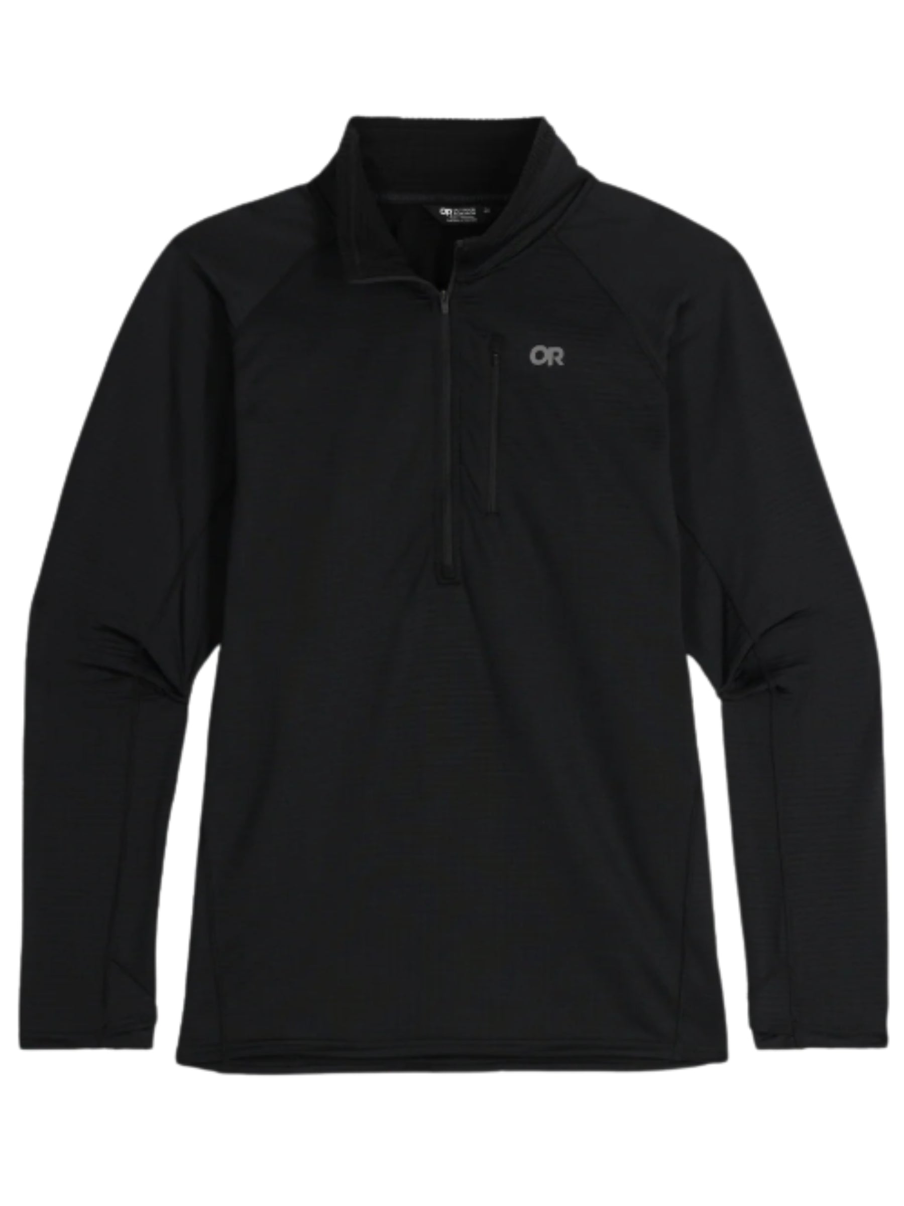 Chandail Polaire Vigor Grid Half Zip Taille Plus - Black