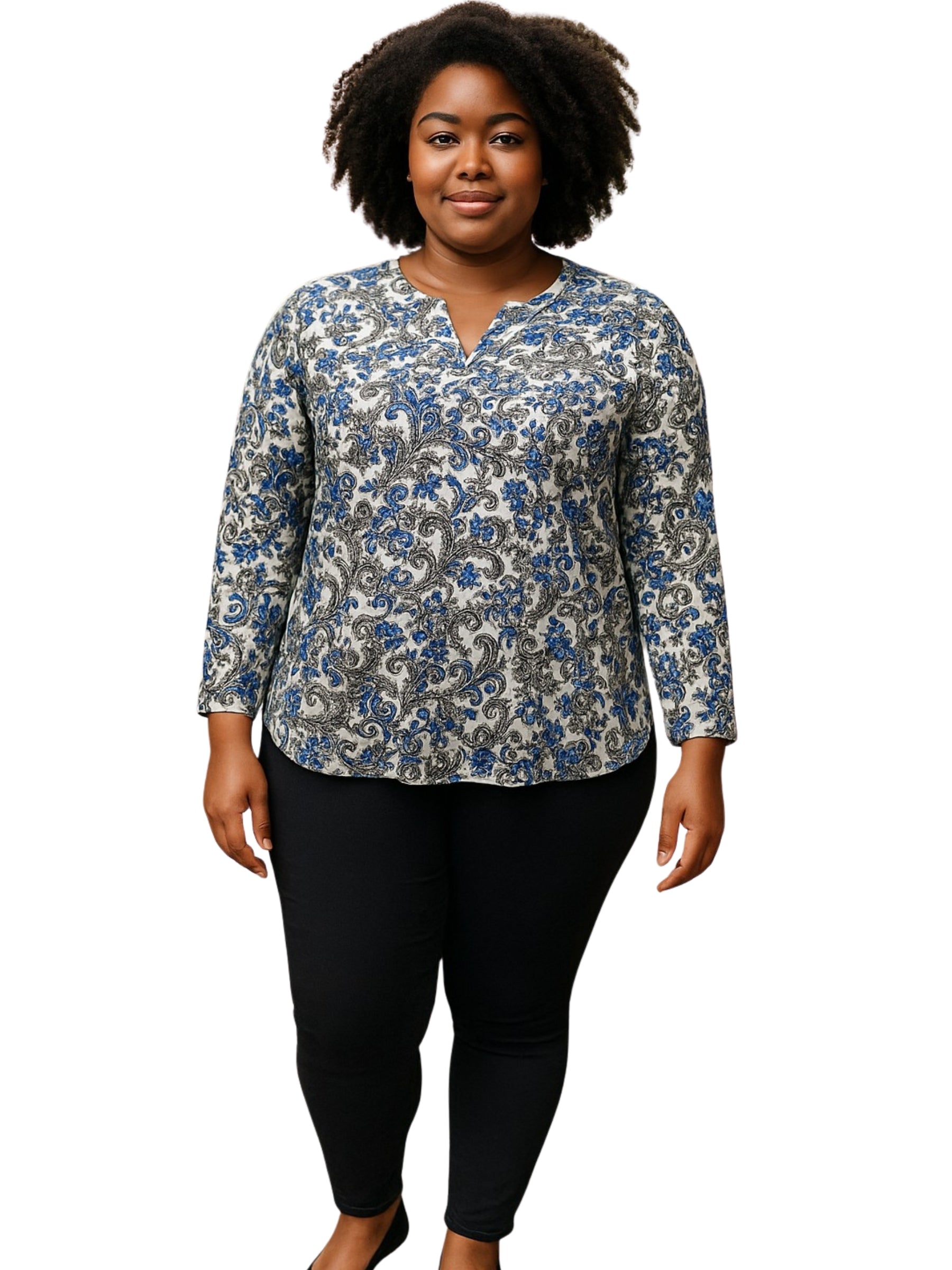 Chandail à Imprimé Taille Plus - Paisley