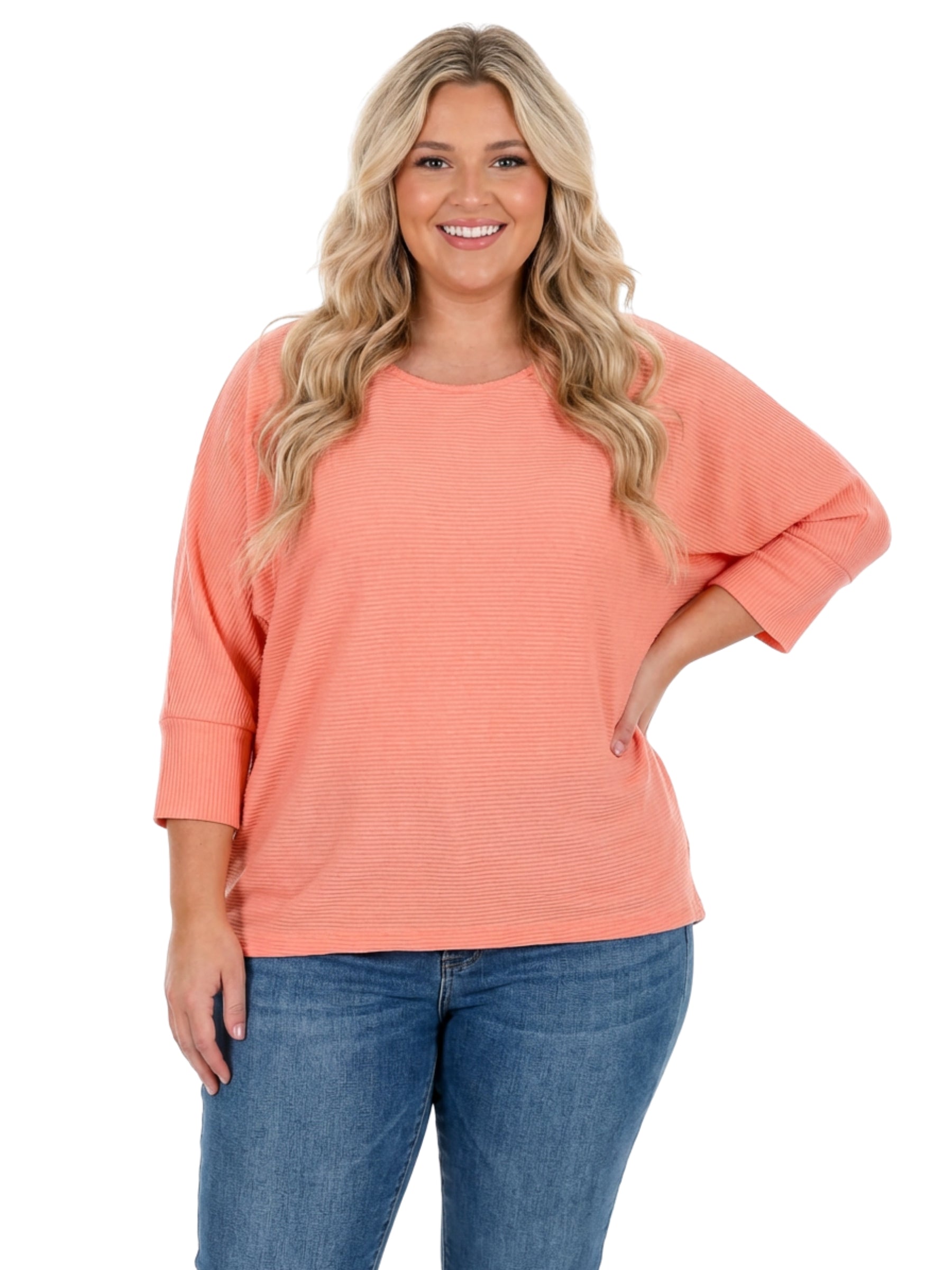 Chandail Harmonie Taille Plus - Pêche