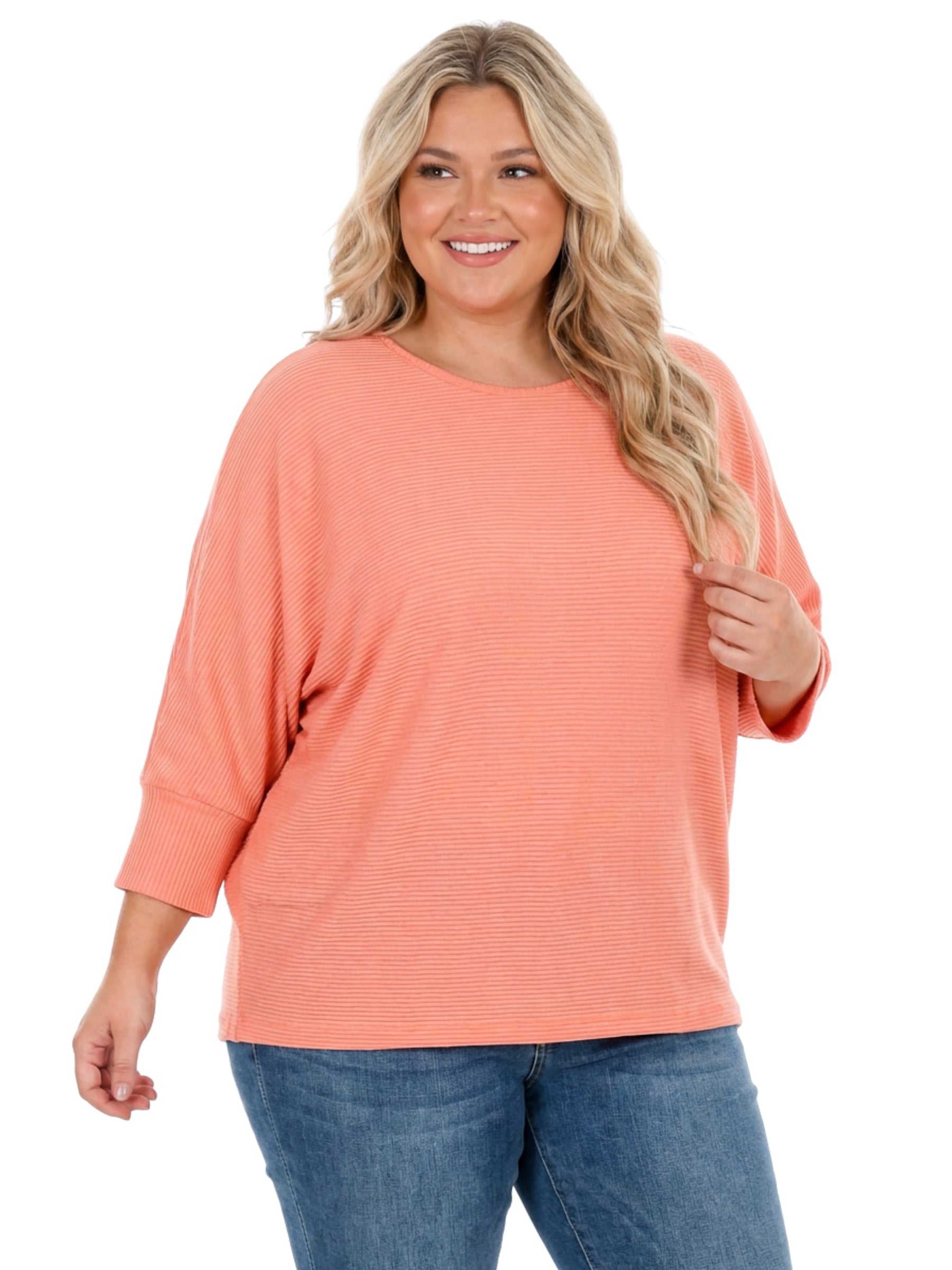 Chandail Harmonie Taille Plus - Pêche