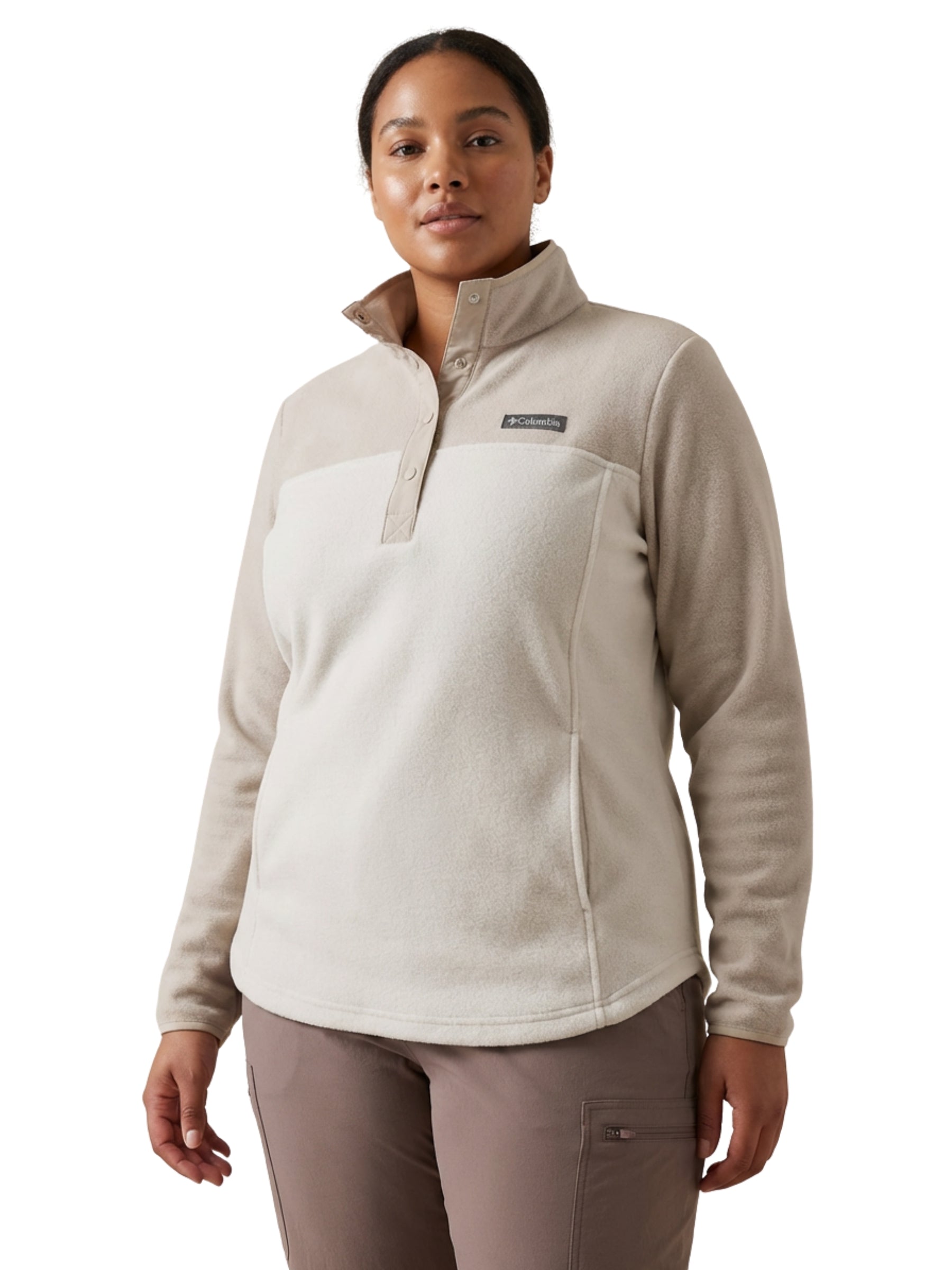 Chandail à Snap En Polaire Benton Springs II Taille Plus - Sea Salt & Dark Stone