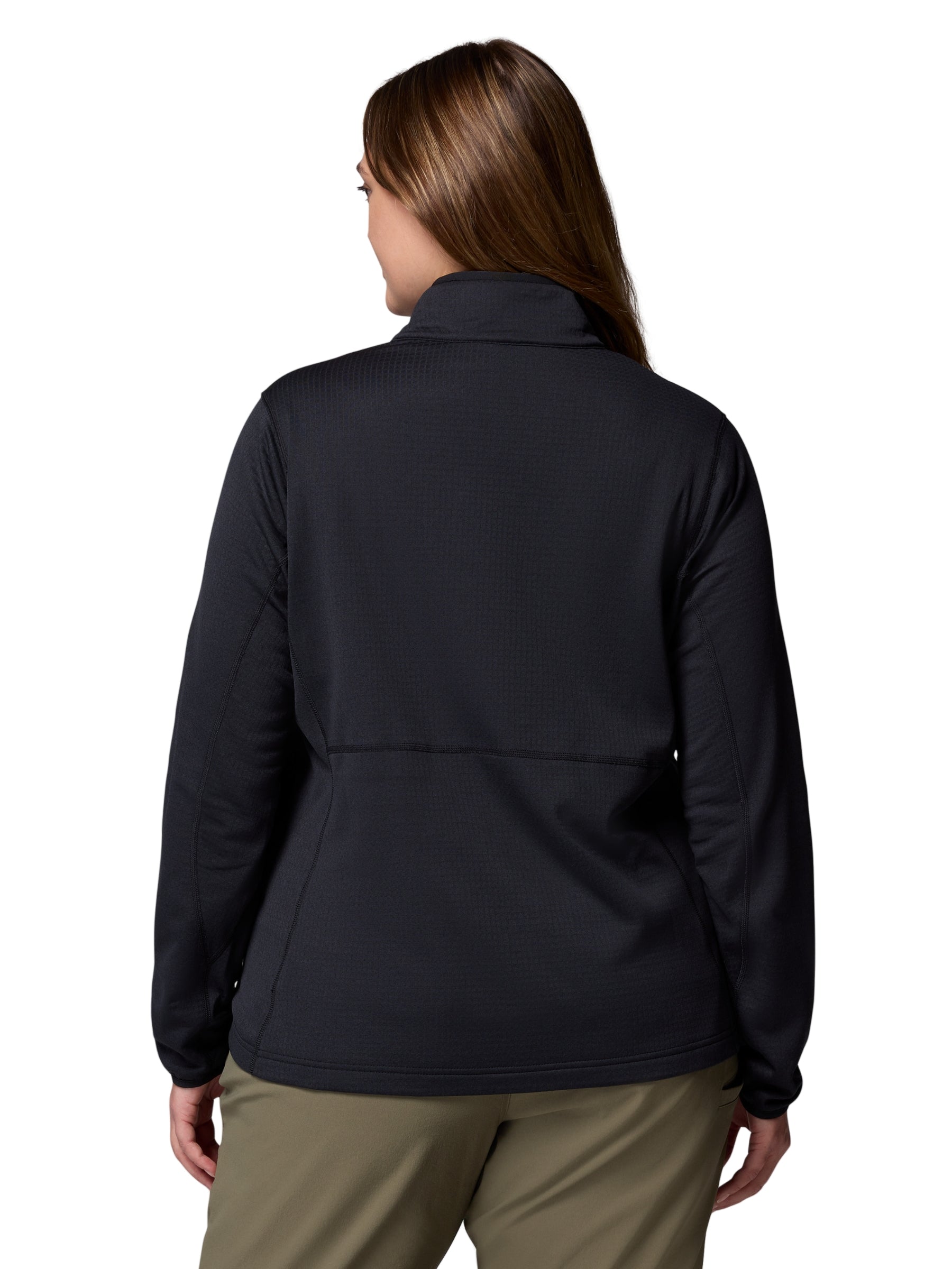 Chandail Demi-Zip Essential Hike™ Grid Taille Plus - Noir