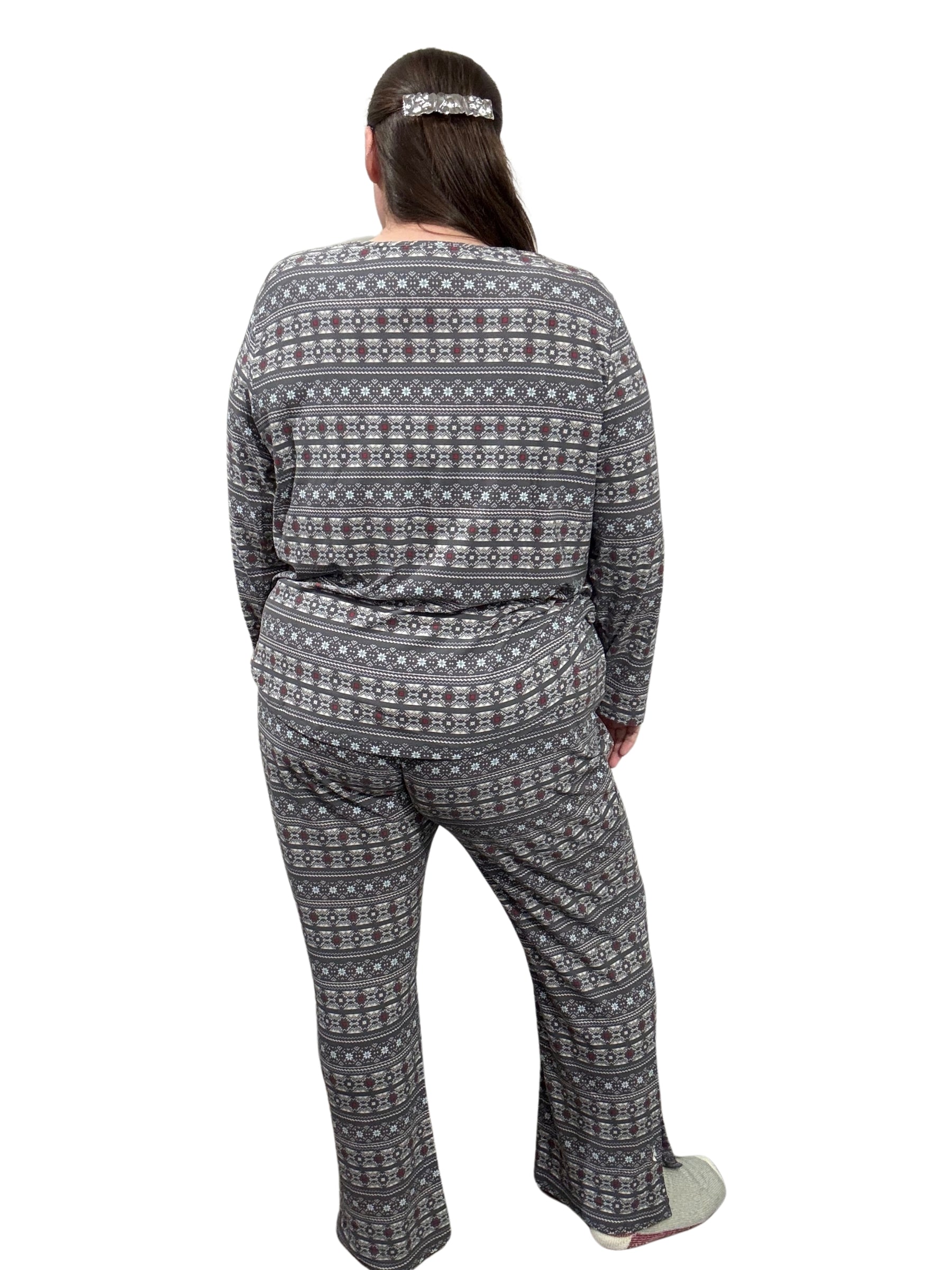 Chandail Pyjama Taille Plus (Imprimé Charcoal) de Cool Girl