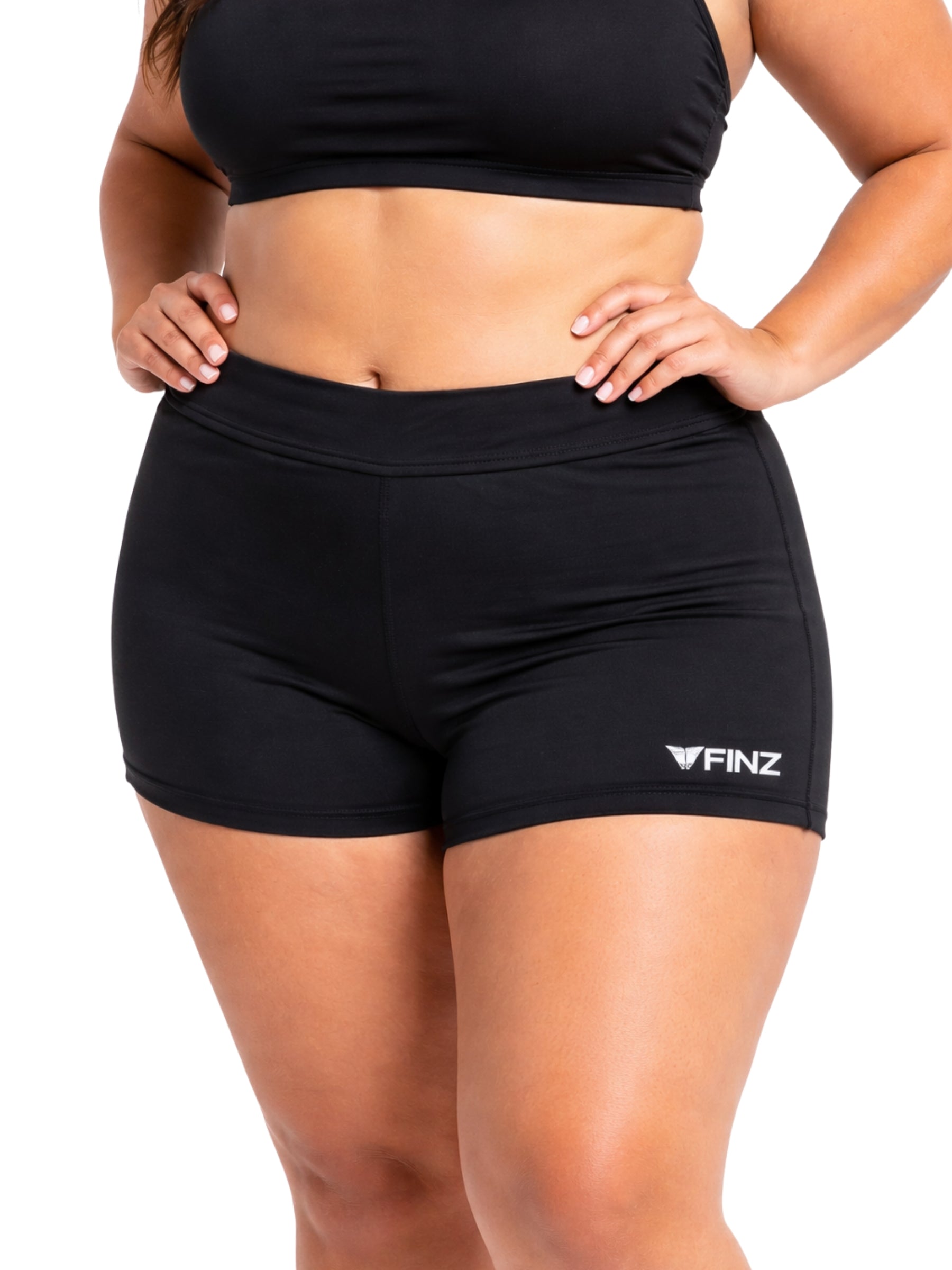 Plus Size Aquafitness Shorts - Black