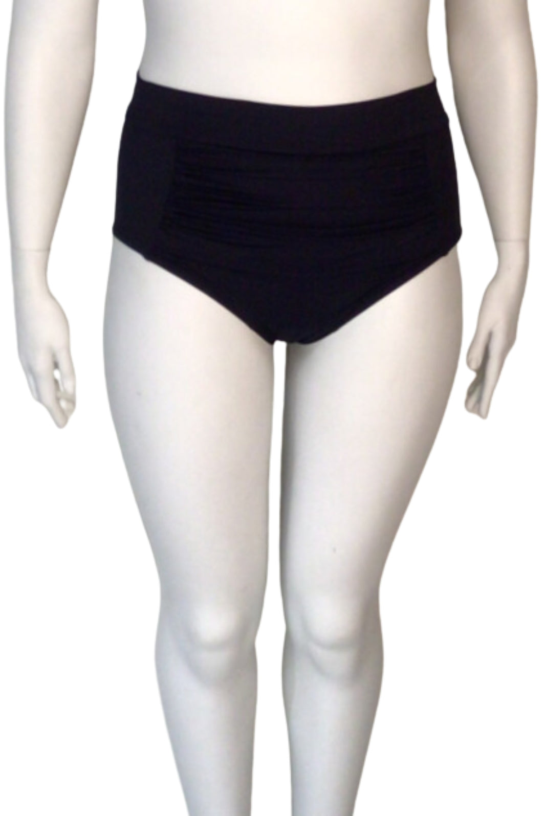 Bas de Maillot de Bain Retro Classic Taille Plus - Noir