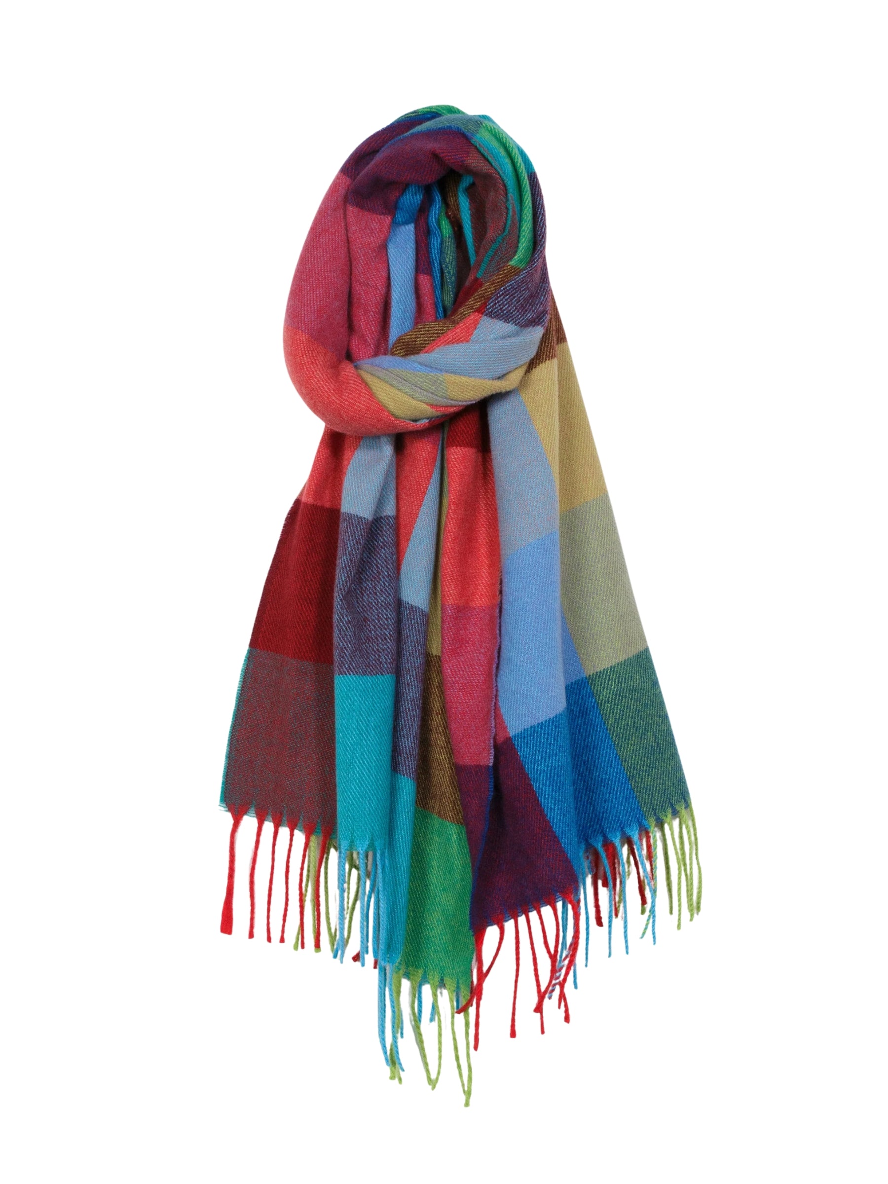 Foulard Chaud Avec Motifs à Carreaux - Multicolore