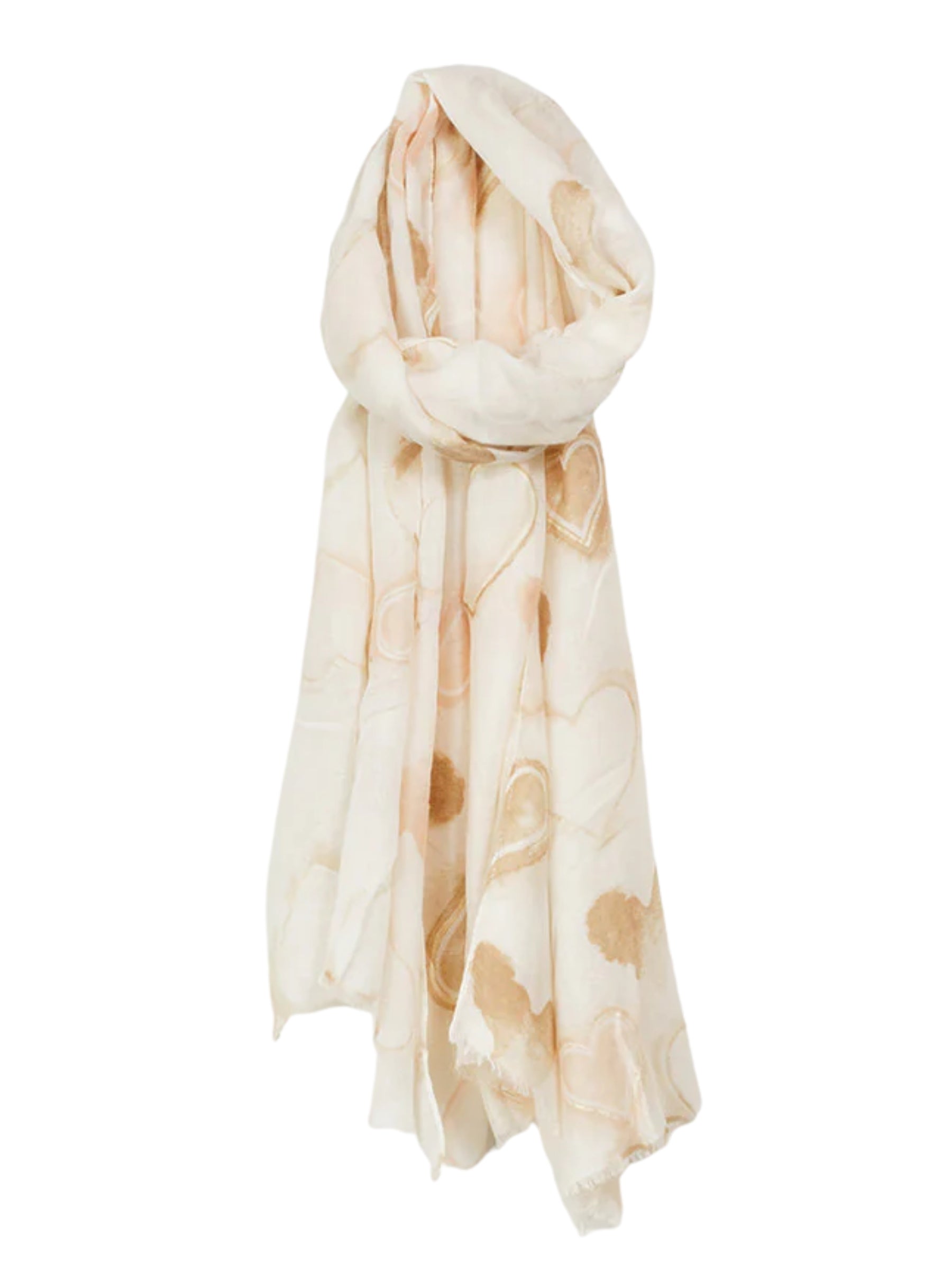 Foulard Léger à Doux Imprimés - Crème