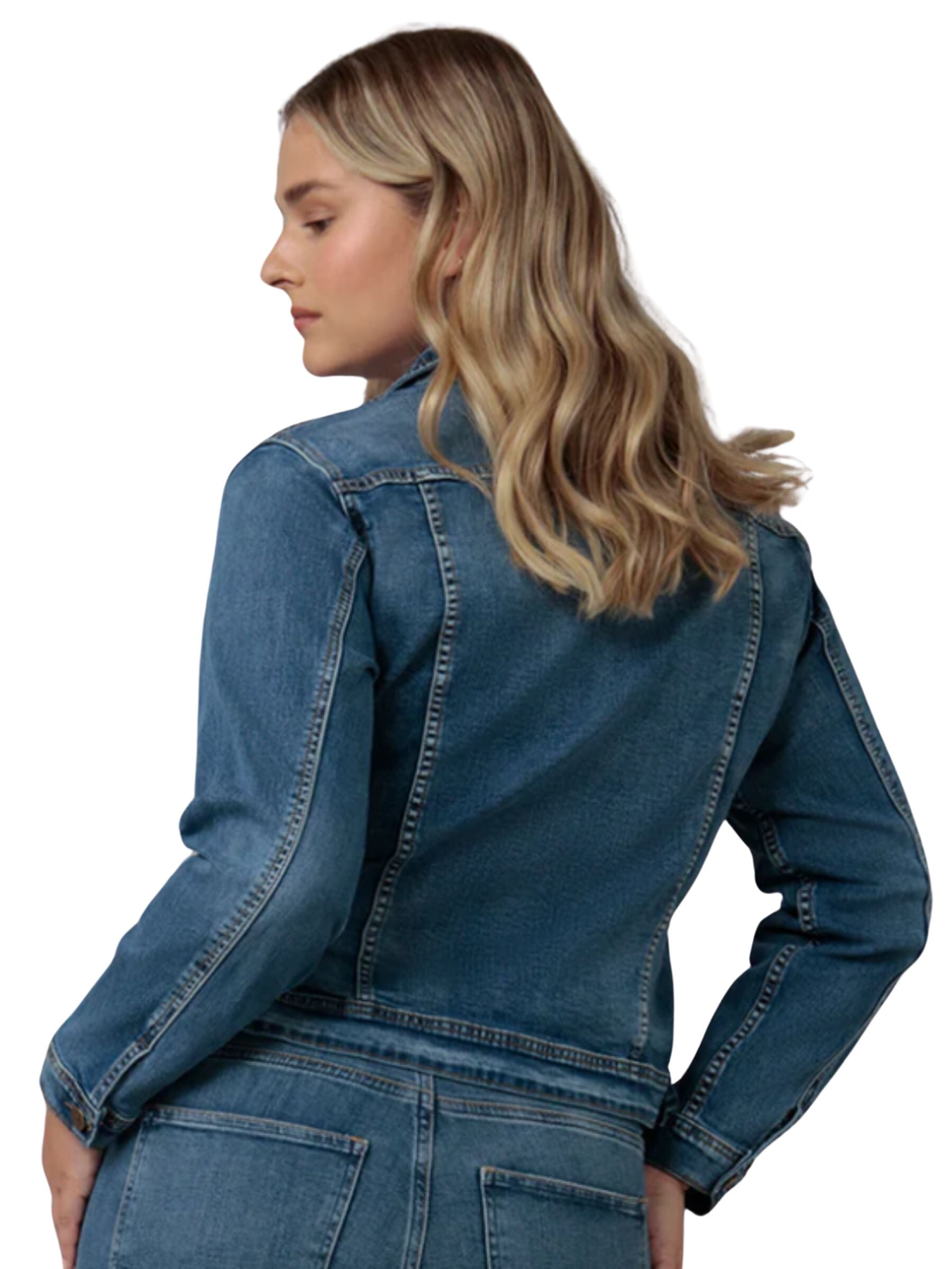 Veste de Jeans Gabriella RCB1 Taille Plus (Classic Blue) de Lola Jeans
