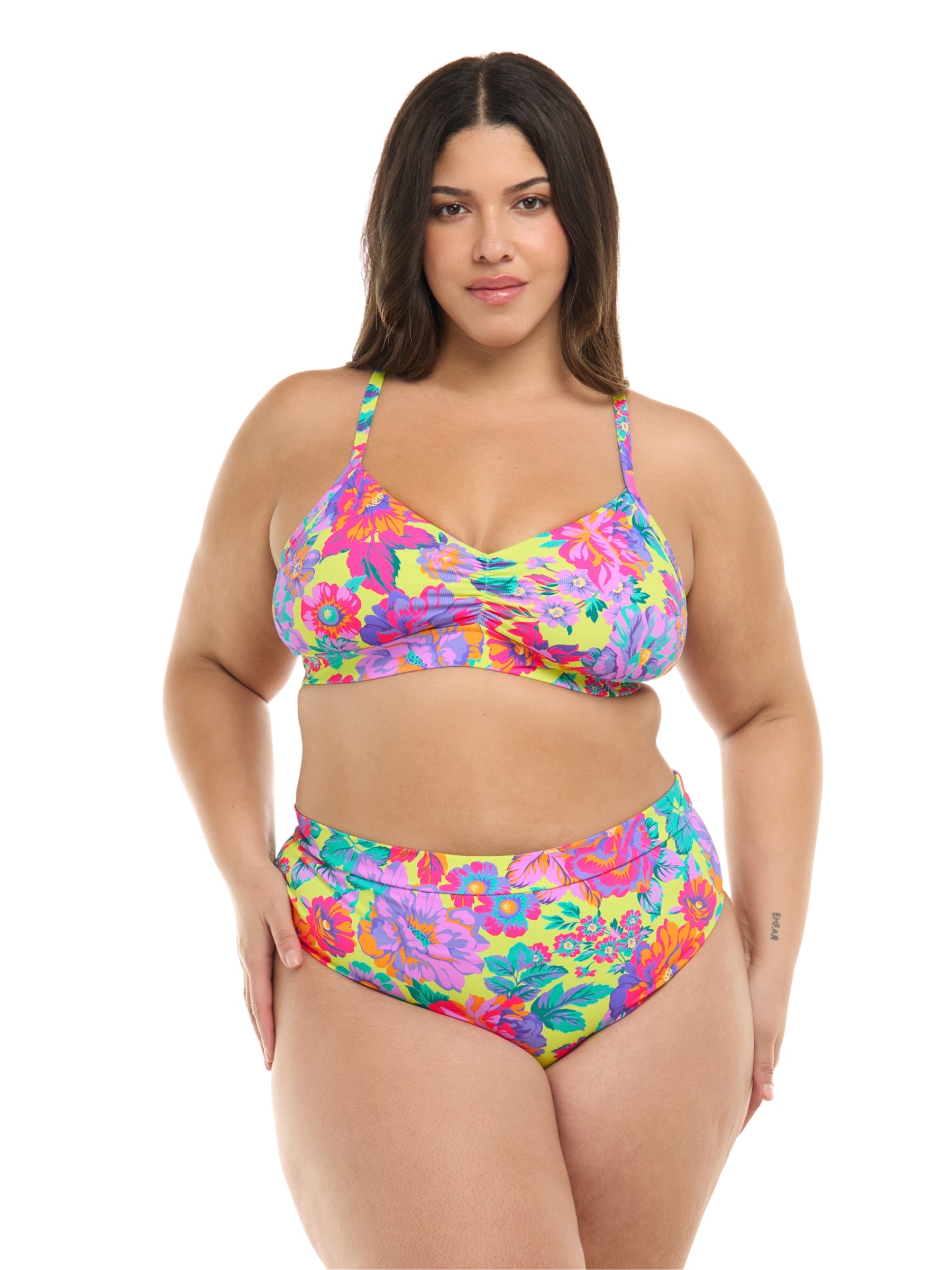 Romy Drew Plus Size Bikini Top - Key Lime