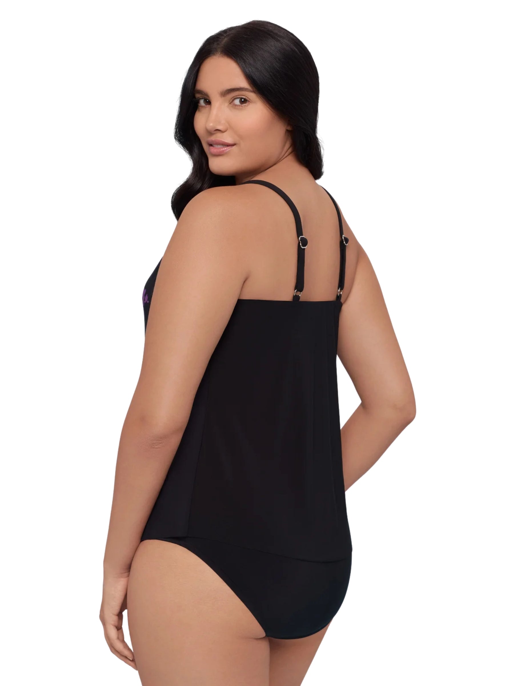 Haut de Tankini Garden Variety Hank Taille Plus - Black Multi