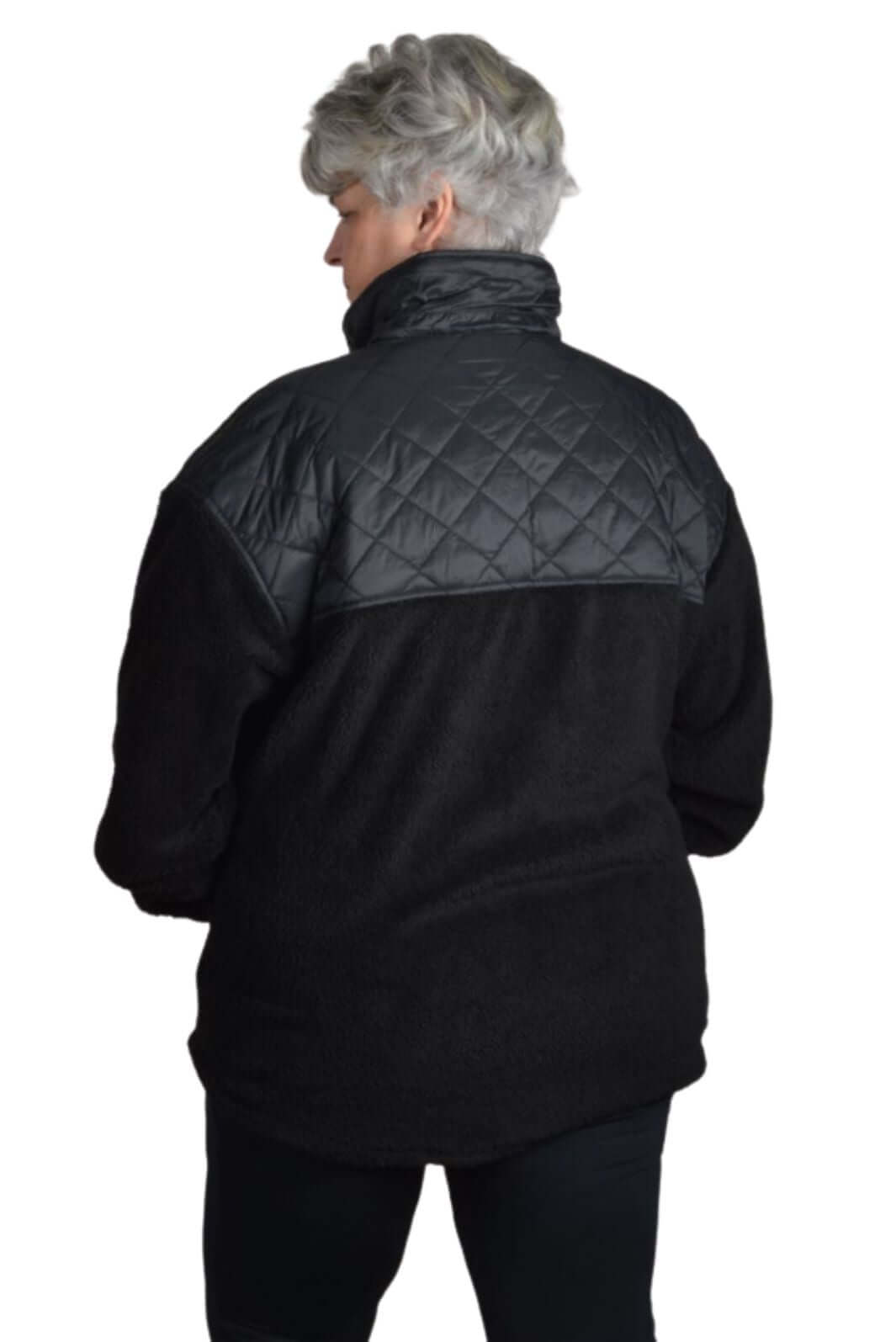 Manteau Shaggy Shacket Taille Plus de Sportive Plus