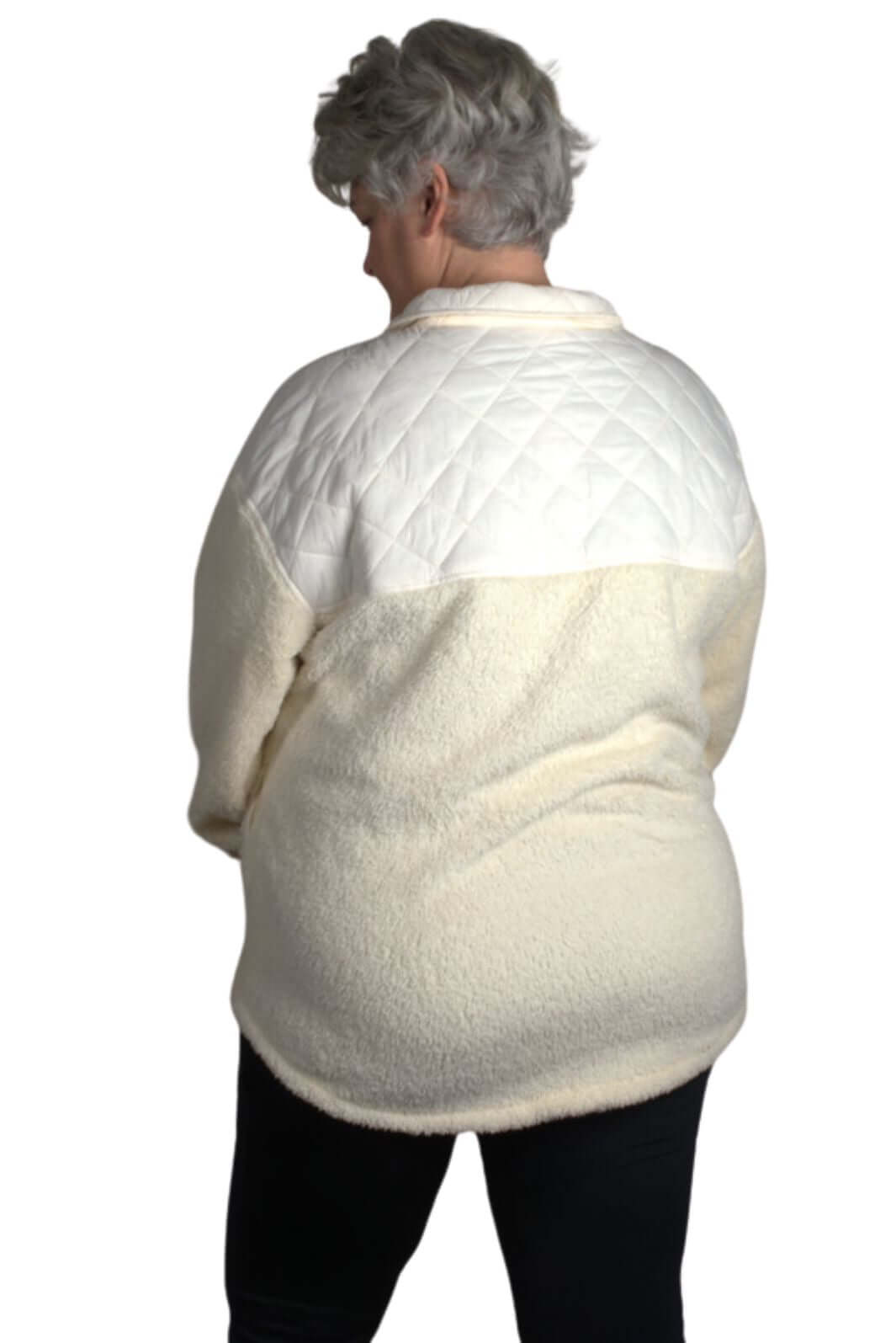 Manteau Shaggy Shacket Taille Plus de Sportive Plus