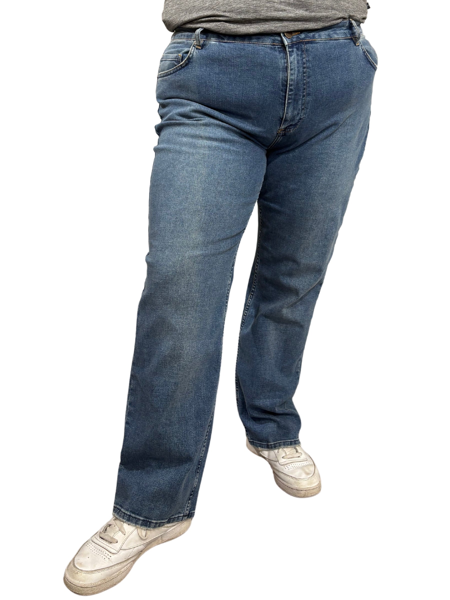 Jean Droit Taille Haute Denver-DIS2 Taille Plus (Dim Sky) de Lola Jeans