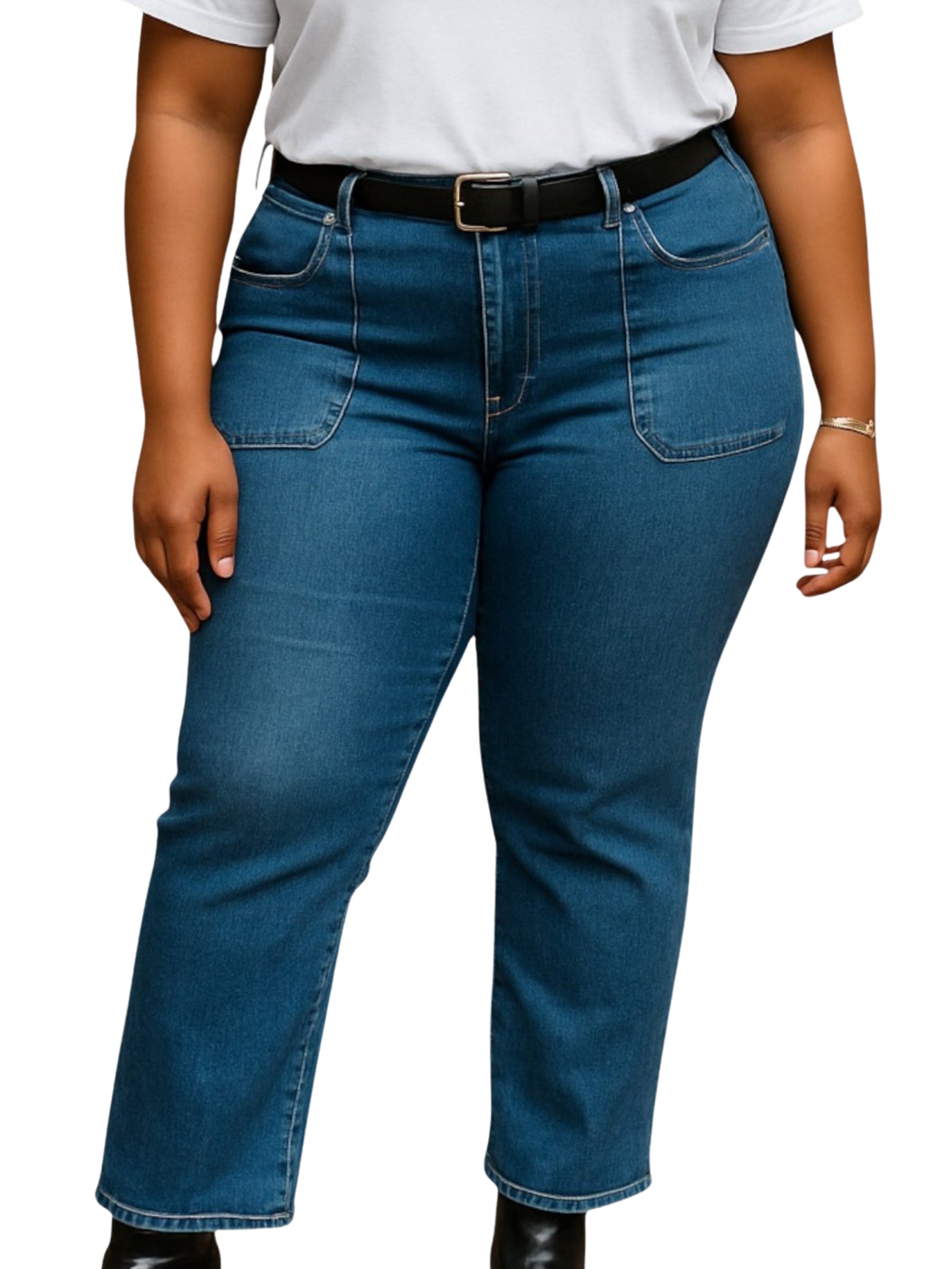 Jeans Bootcup Taille Haute Billie Taille Plus - Dim Sky