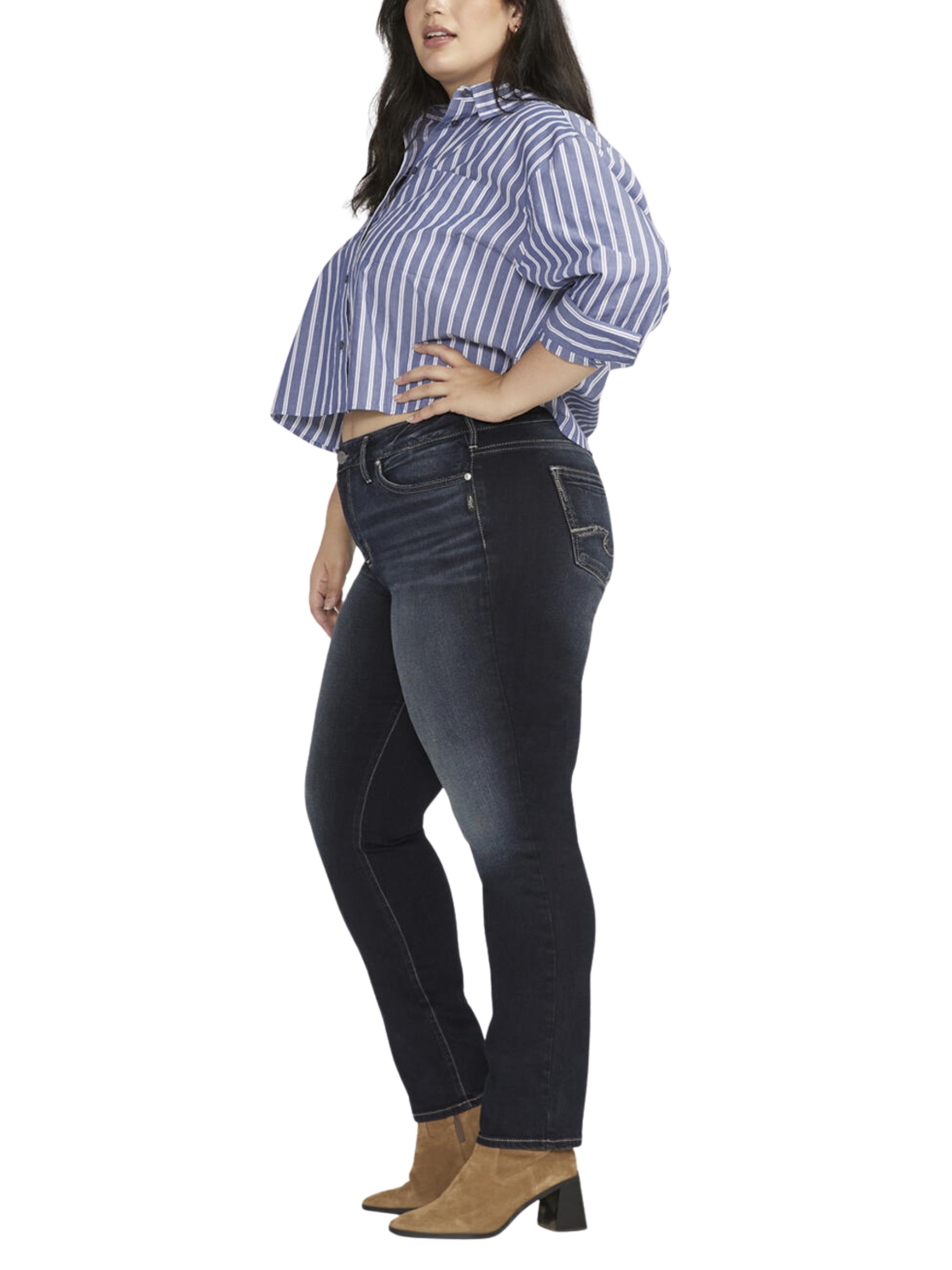 Jeans Suki Droit Taille Plus - Indigo