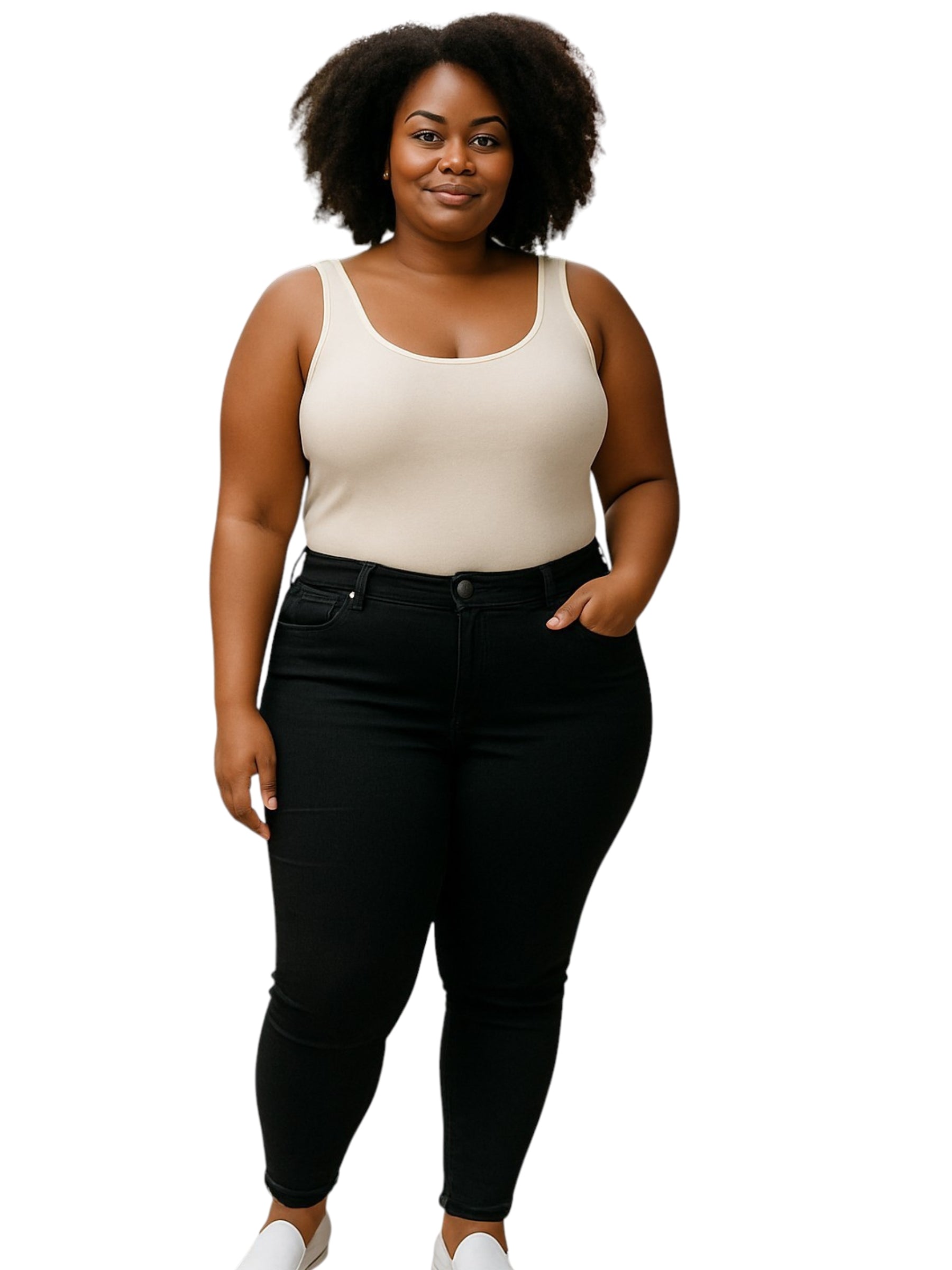 Jeans Suki Skinny Taille Plus - Black