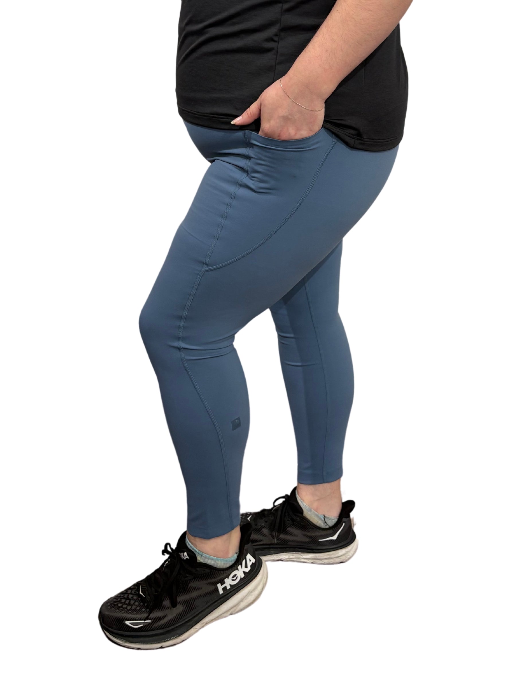 Legging Taille Haute Velocity Taille Plus - Petrol Blue
