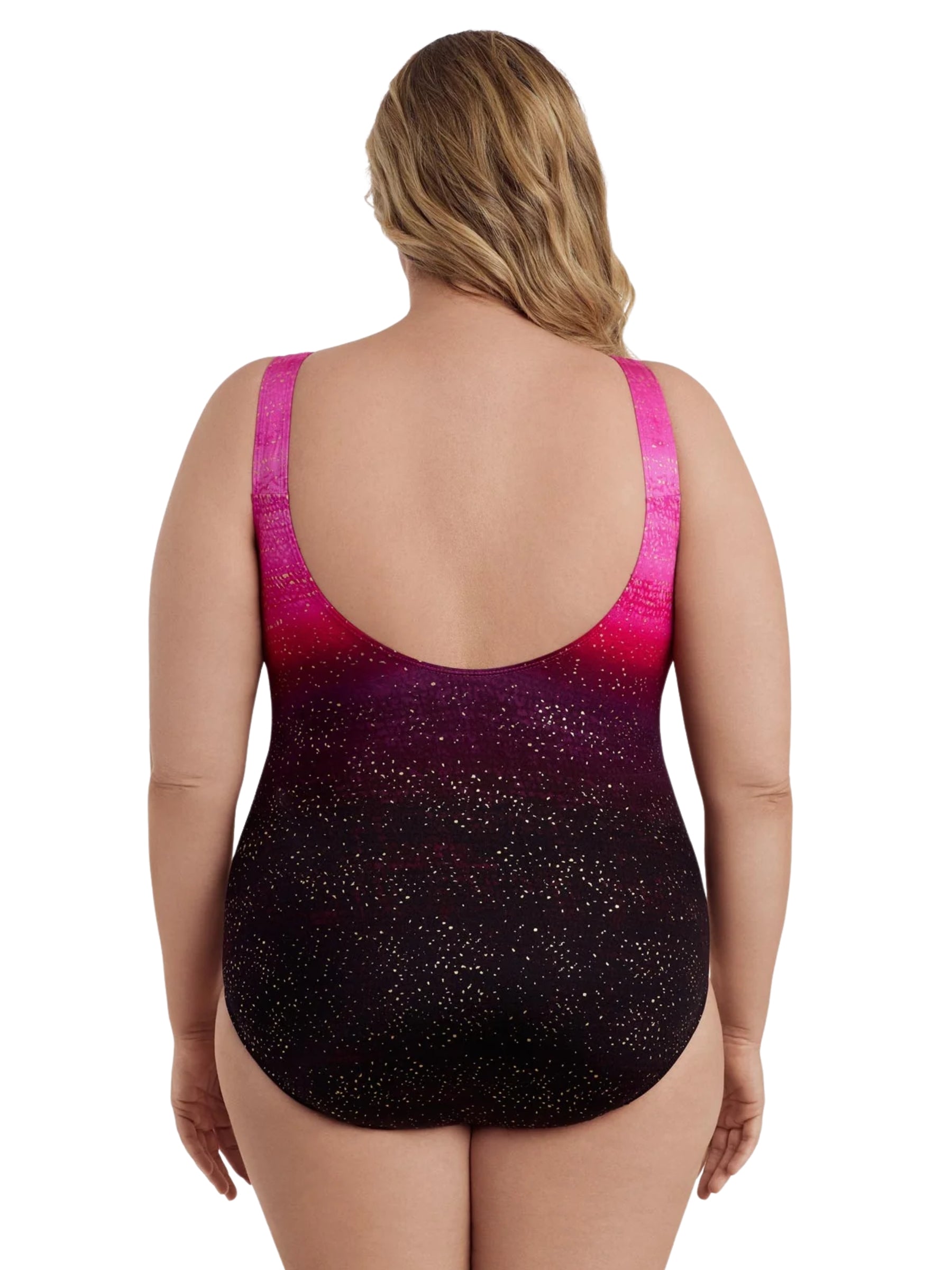 Sea Mist Plus Size Swimsuit - Pink