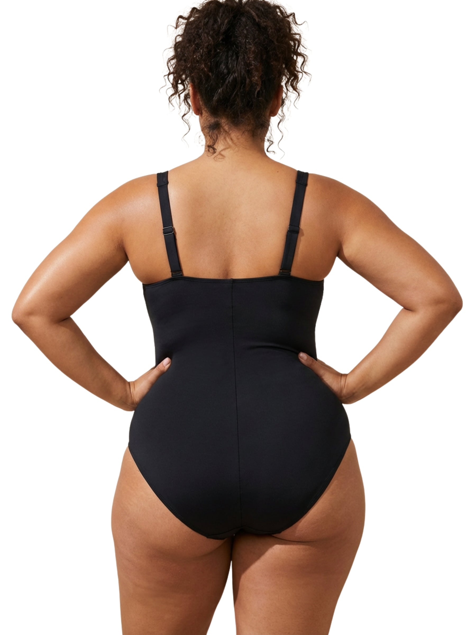 Maillot de Bain à Col rond Taille Plus - Sea Jewel