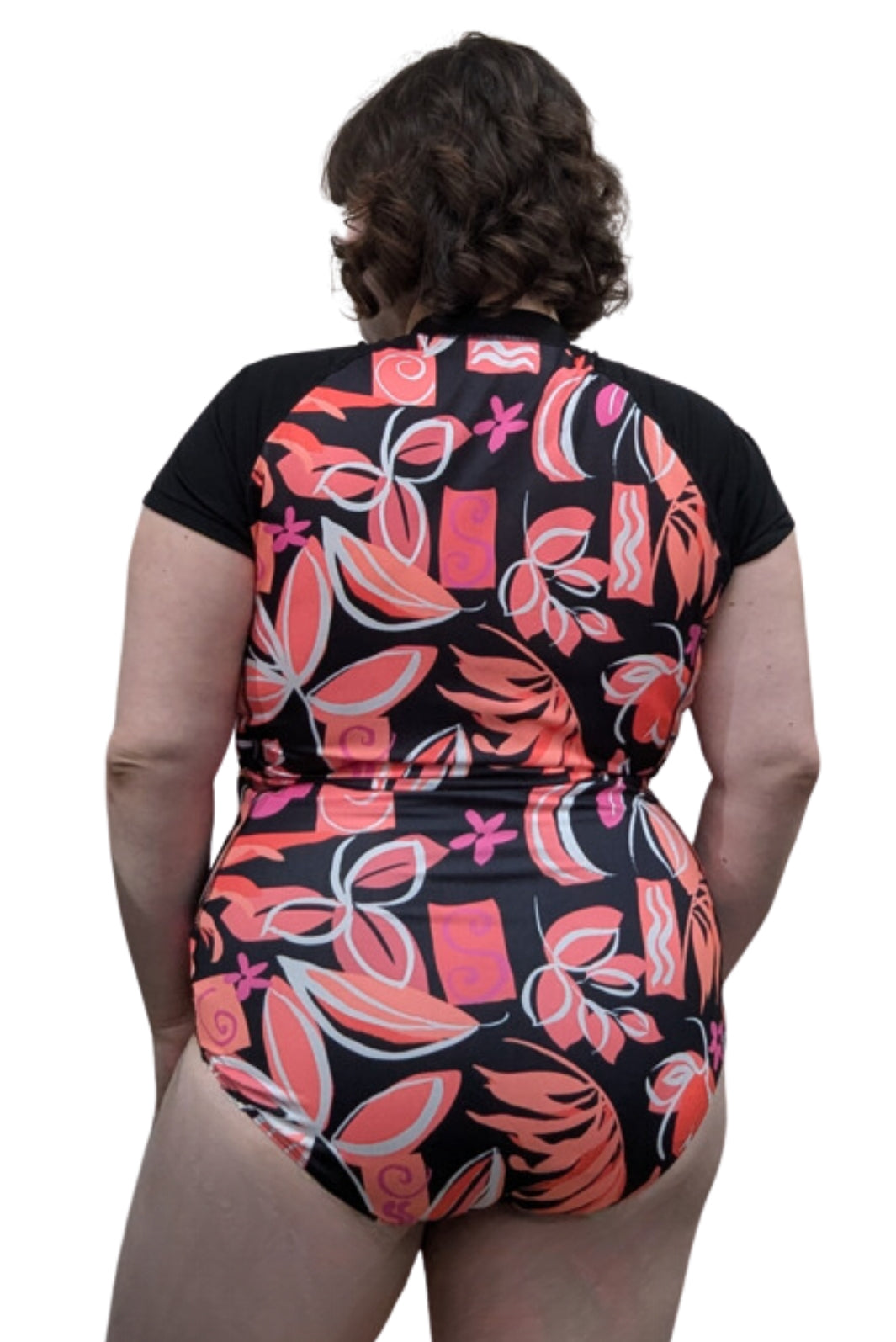 Maillot de Bain Combinaison de Paddle Patch Flora Taille Plus (Noir) de Finz