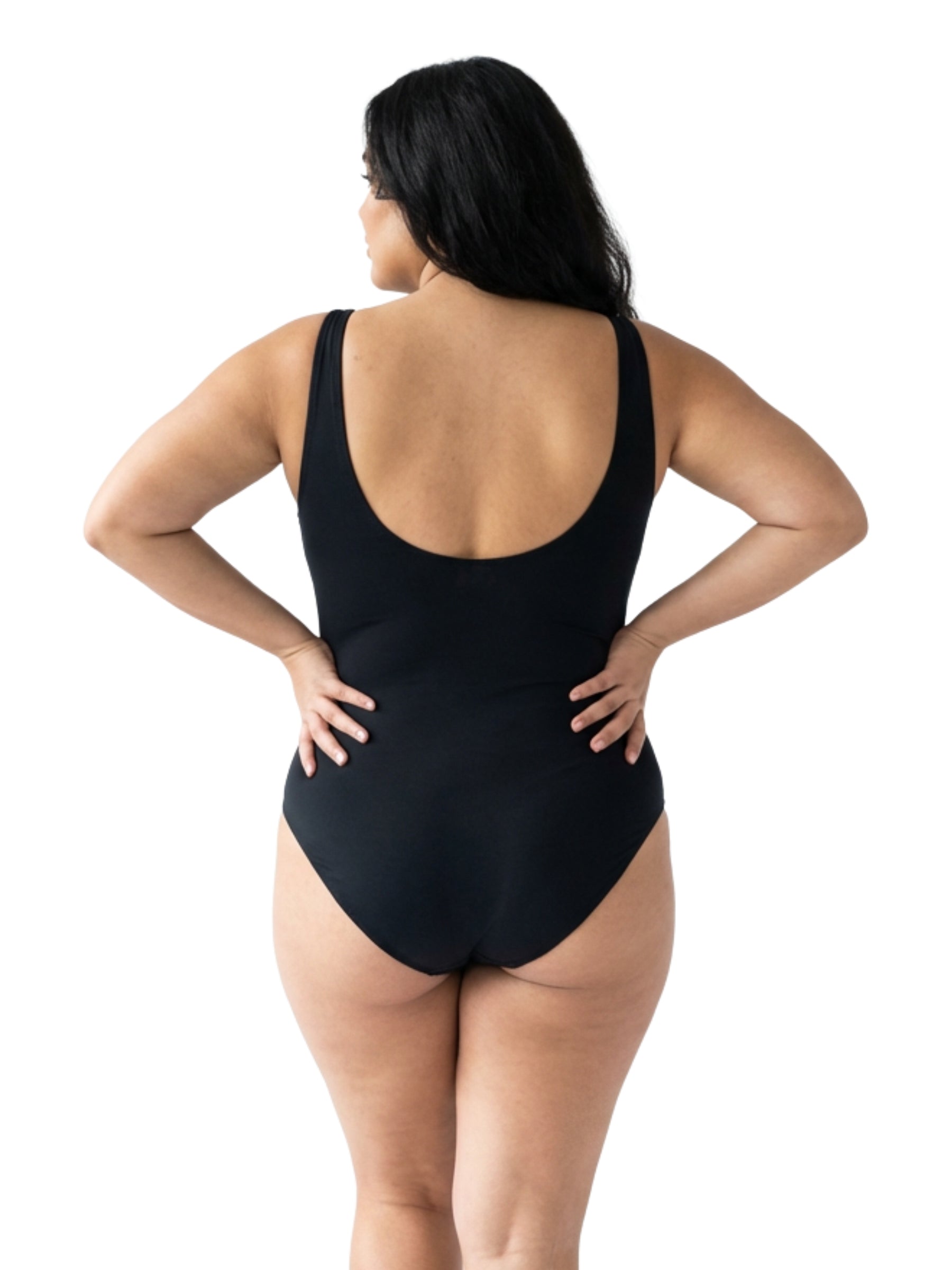 Lightning Splice Print Plus Size Swimsuit - Black