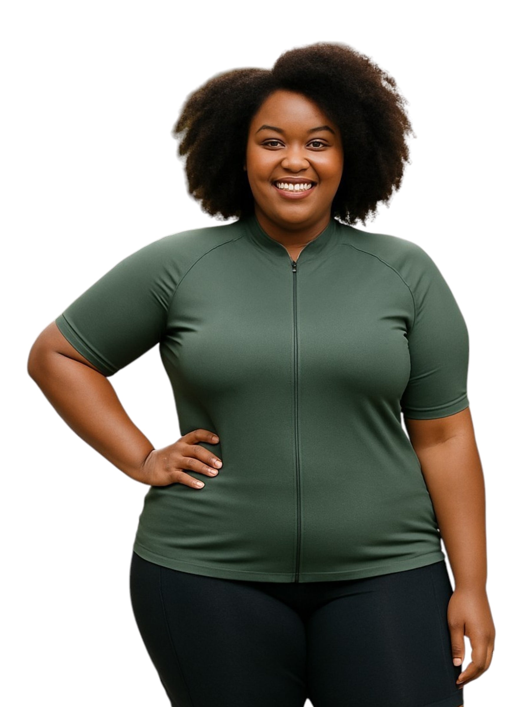 Maillot de Vélo Evolution Taille Plus - Duck Green-Green