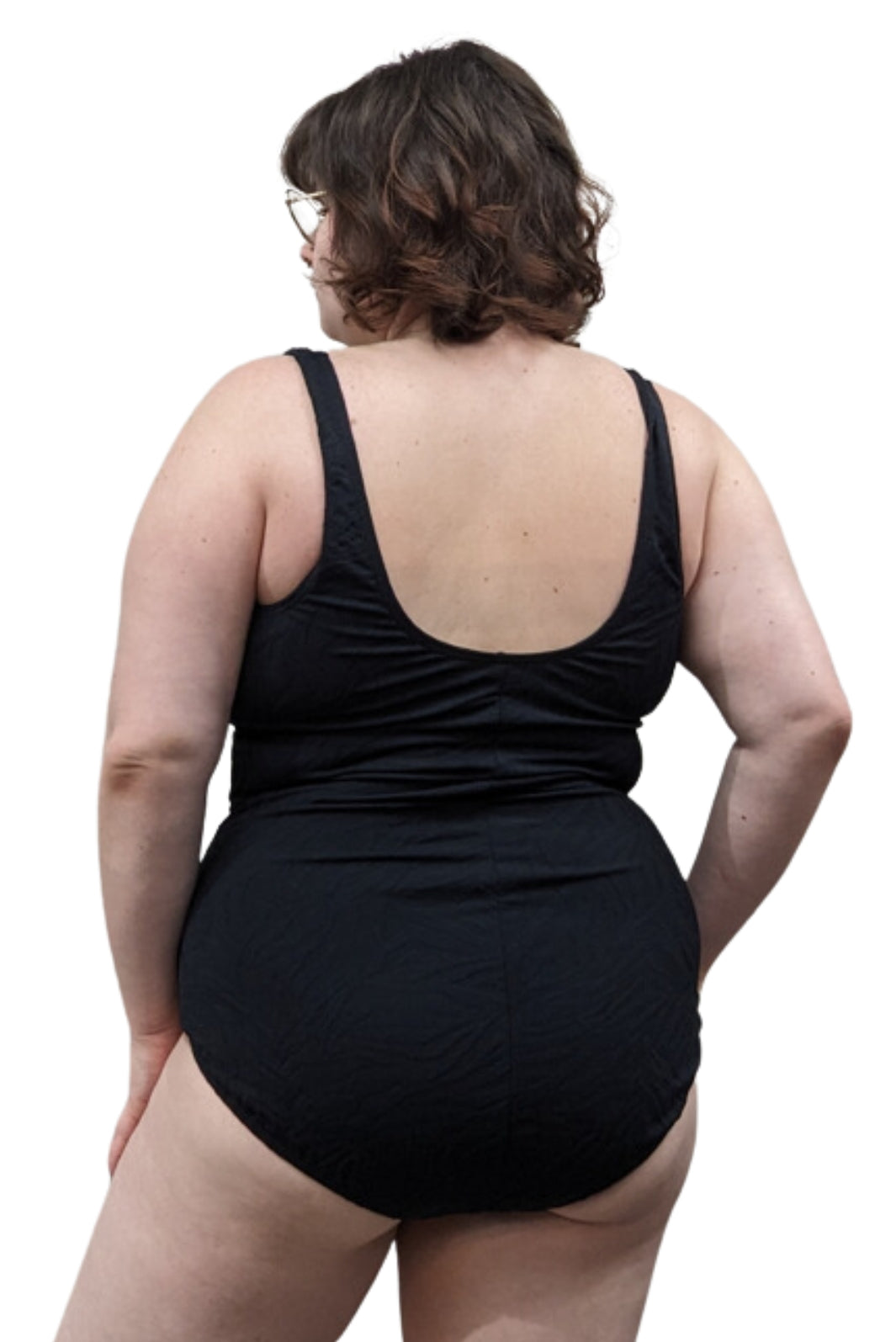 Maillot de Bain Zebra Taille Plus - Noir