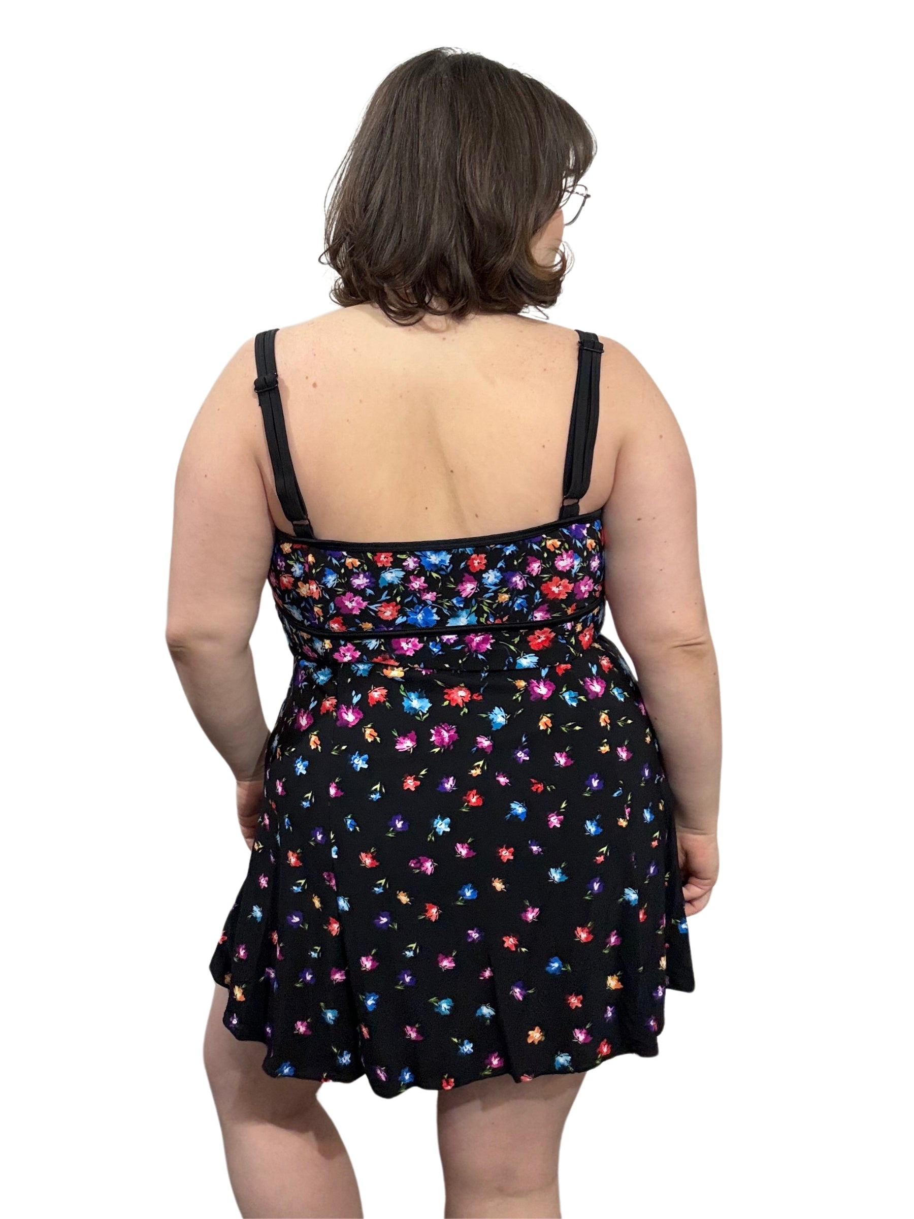 Maillot de Bain Robe Flower Trail Empire Princess Taille Plus (Multi) de Longitude