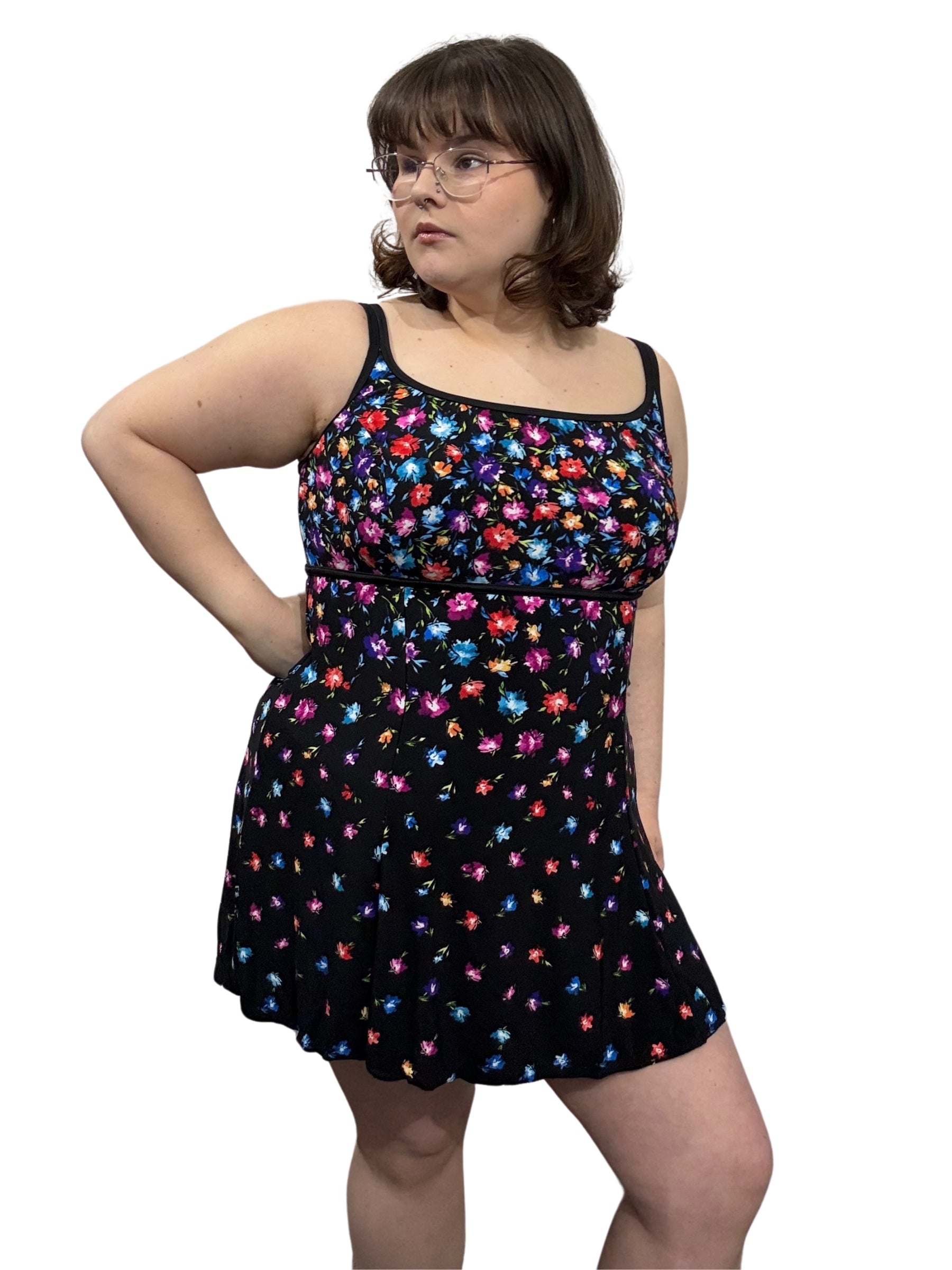 Maillot de Bain Robe Flower Trail Empire Princess Taille Plus (Multi) de Longitude