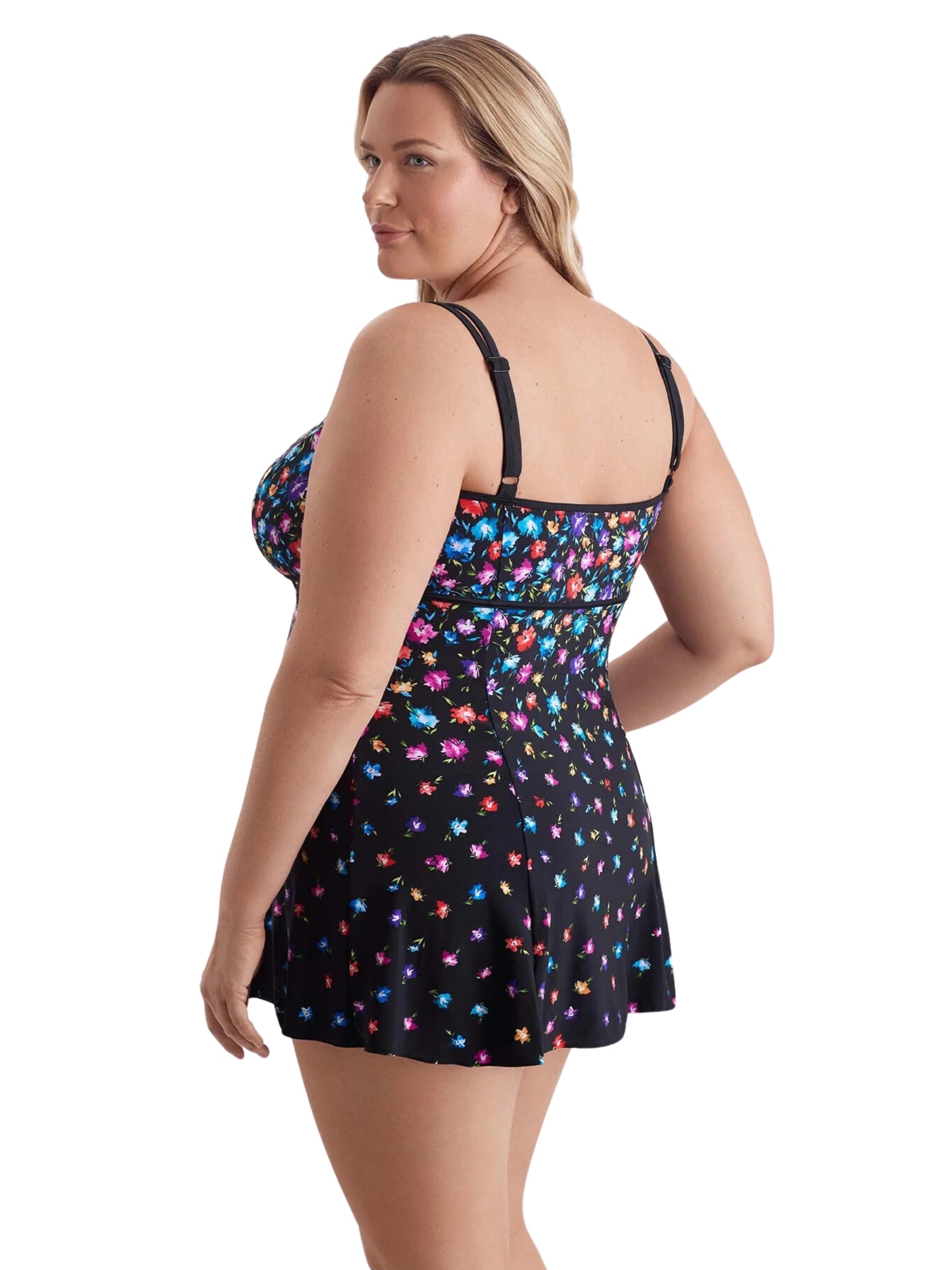 Maillot de Bain Robe Flower Trail Empire Princess Taille Plus (Multi) de Longitude